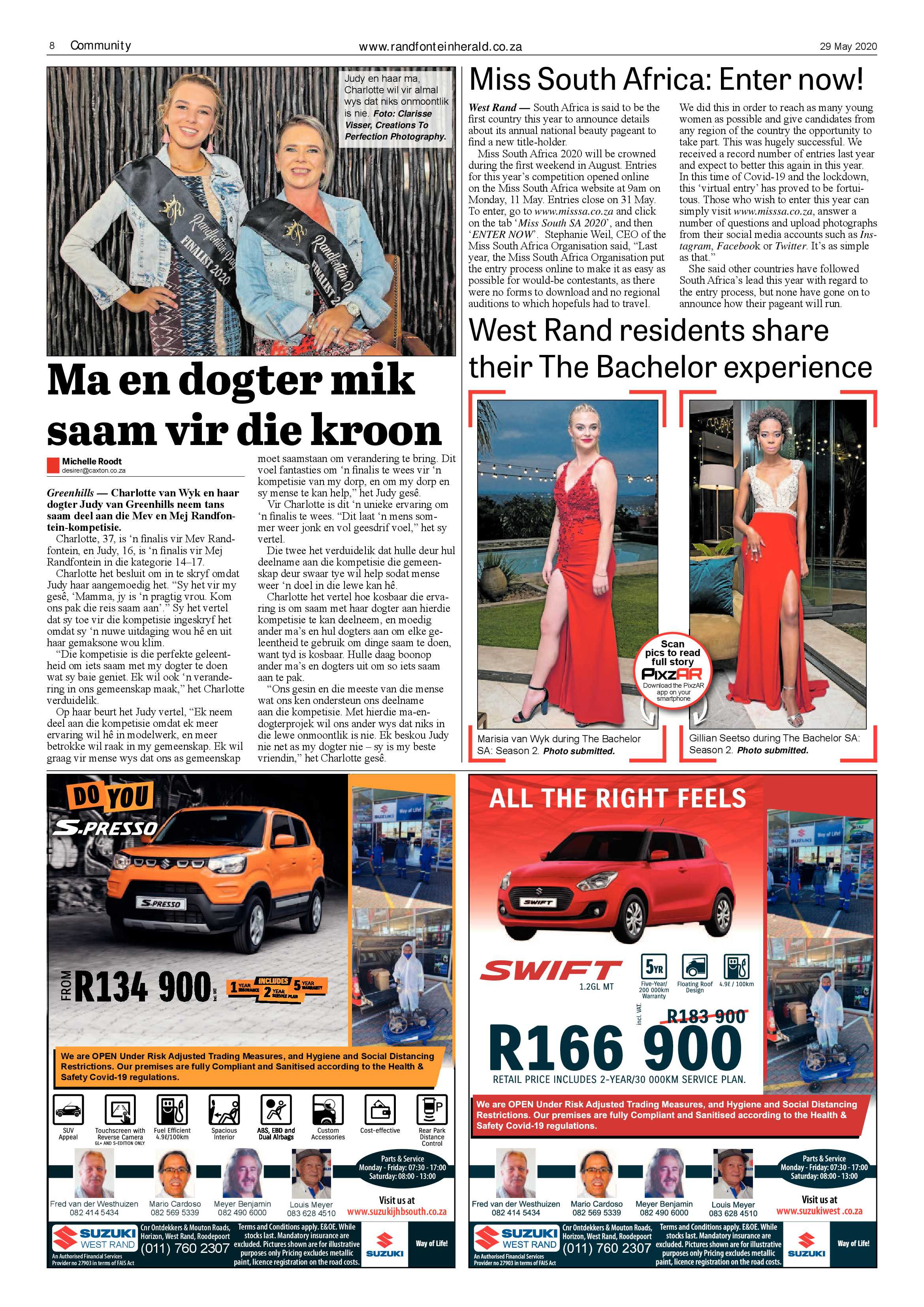 Randfontein Herald 29 May 2020 page 8