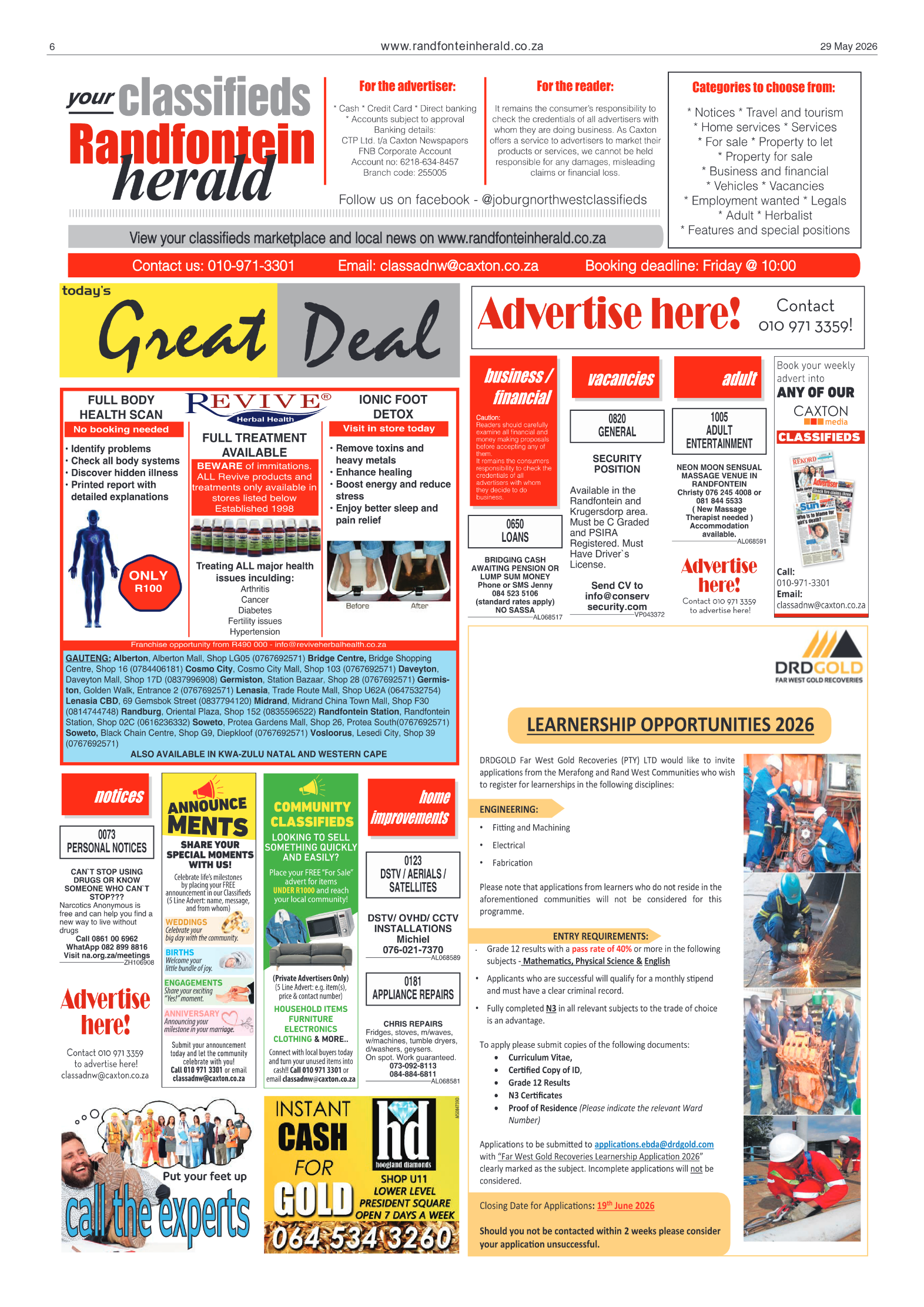 Randfontein Herald 29 May 2029 page 6