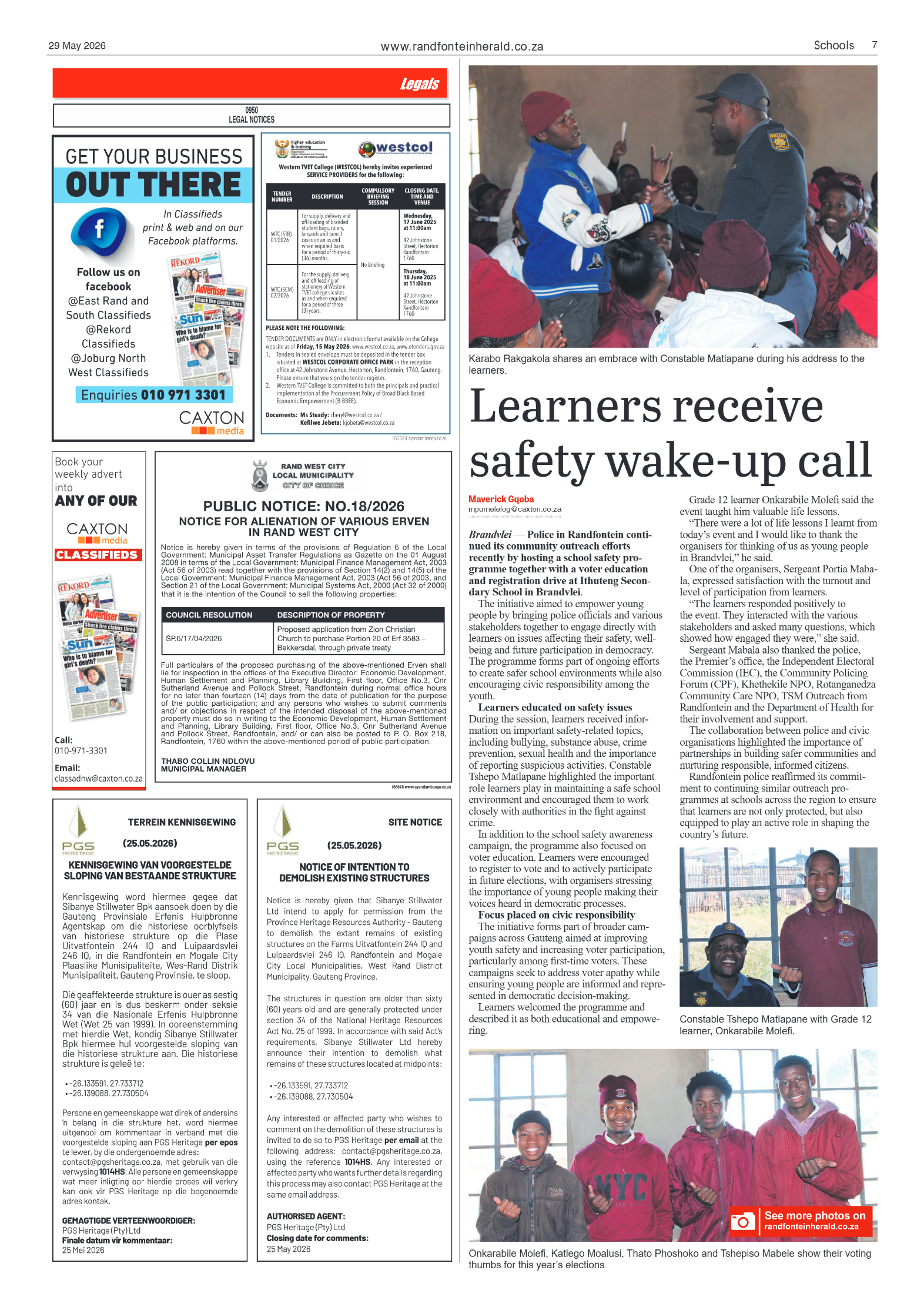 Randfontein Herald 29 May 2029 page 7