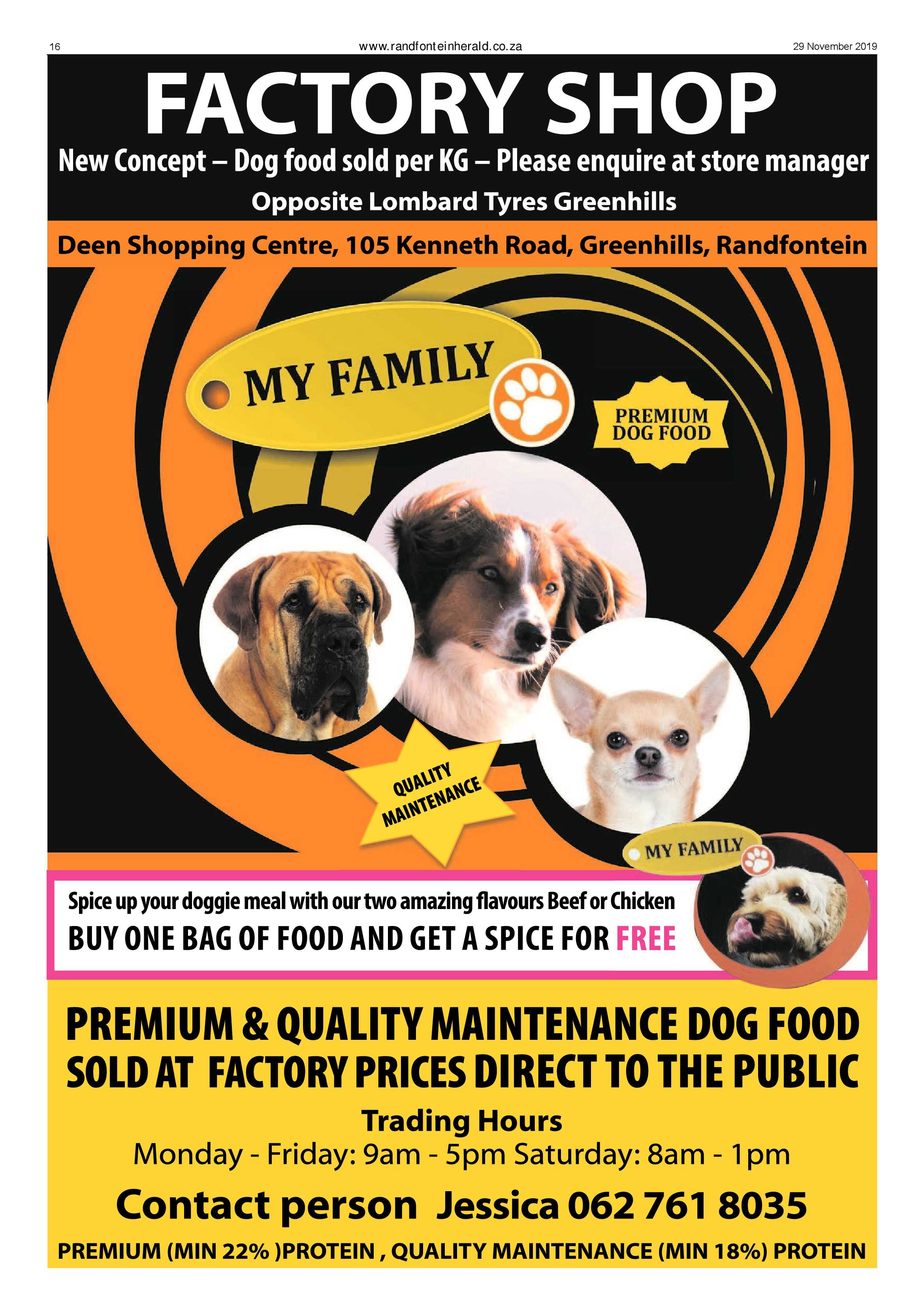 Randfontein Herald 29 November 2019 page 16