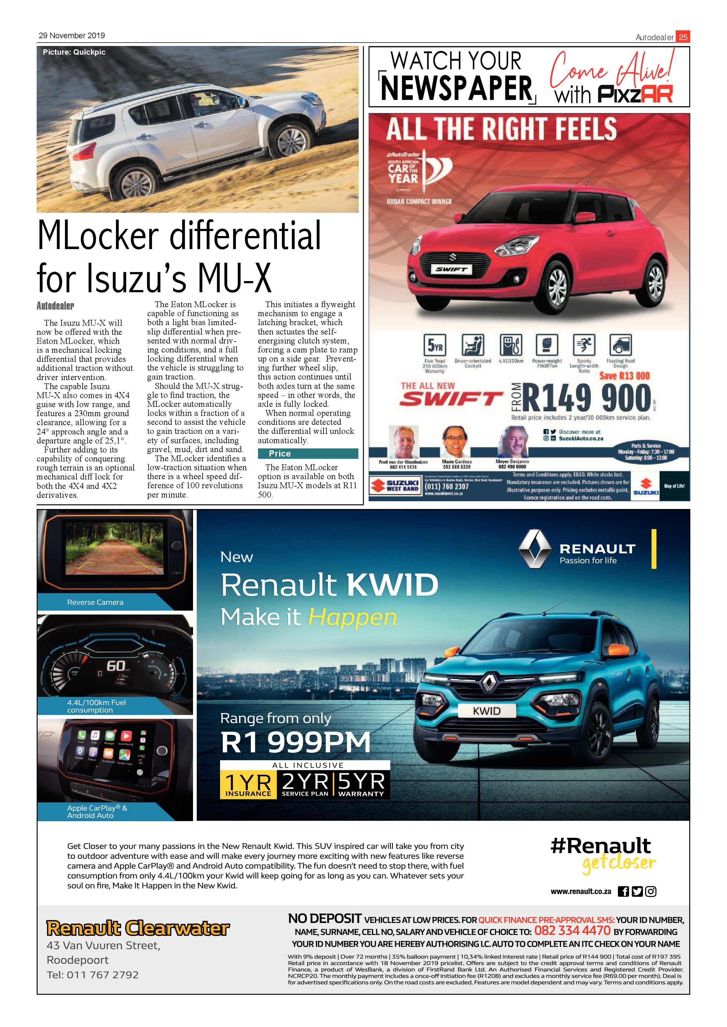 Randfontein Herald 29 November 2019 page 25