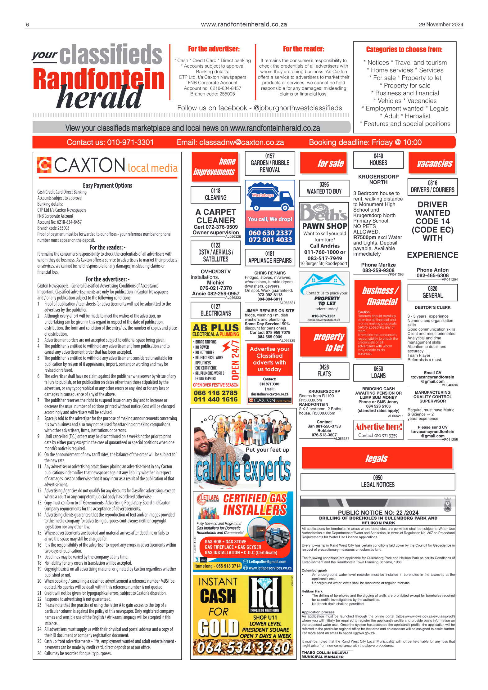 Randfontein Herald 29 November 2024 page 6