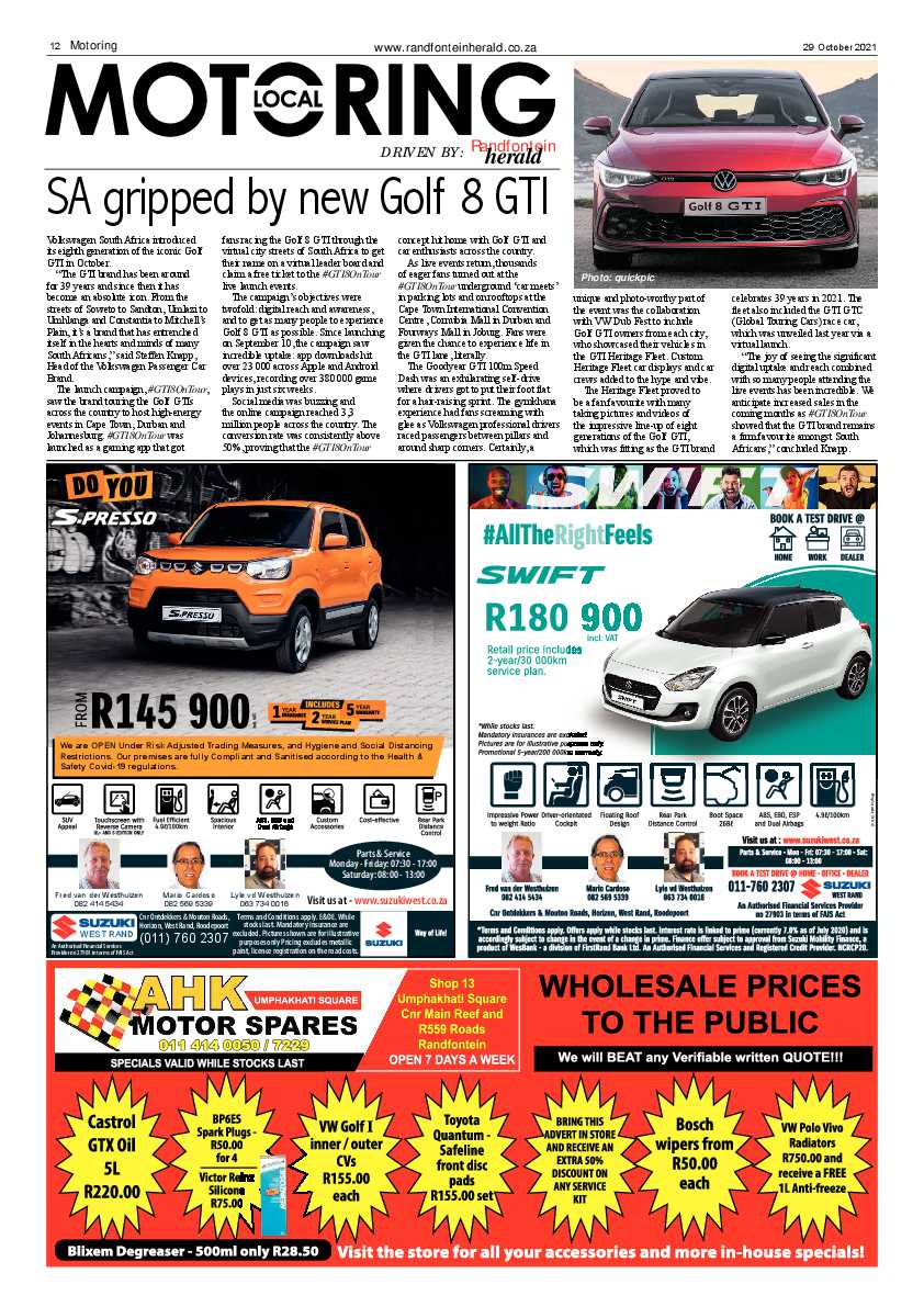 Randfontein Herald 29 October 2021 page 14