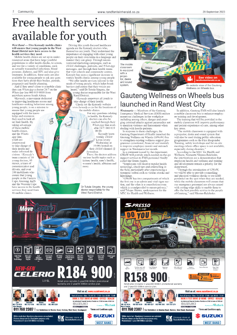 Randfontein Herald 29 September 2023 page 2