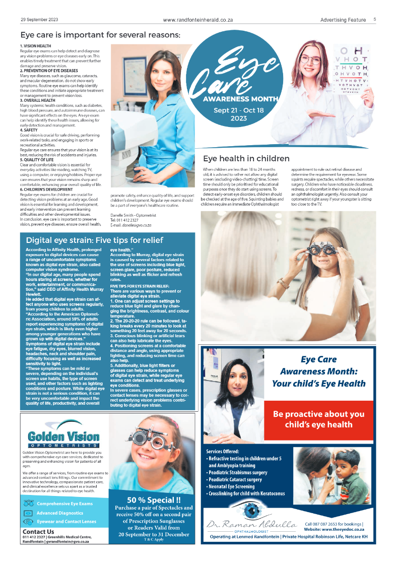 Randfontein Herald 29 September 2023 page 5