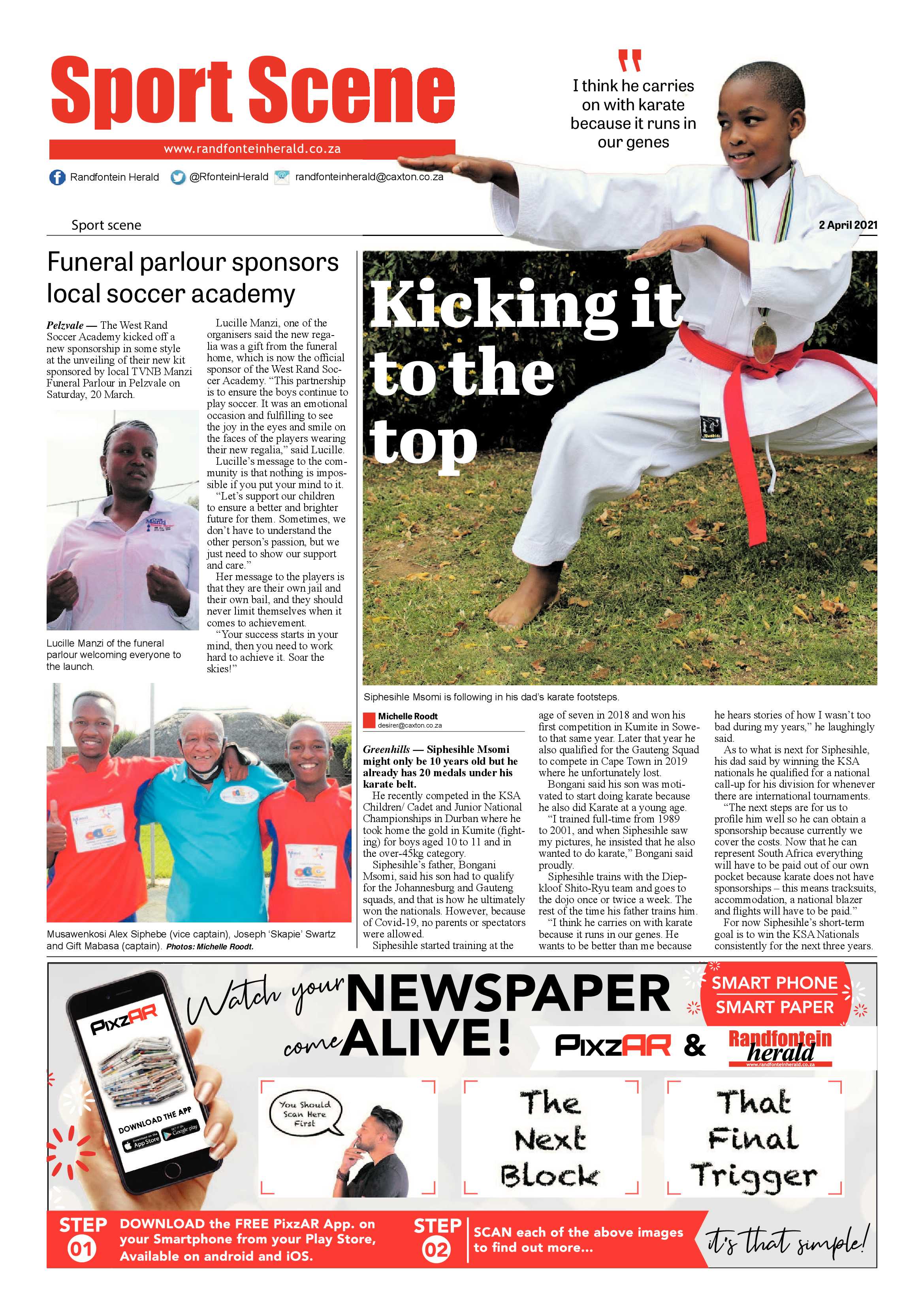 Randfontein Herald 2 April 2021 page 12