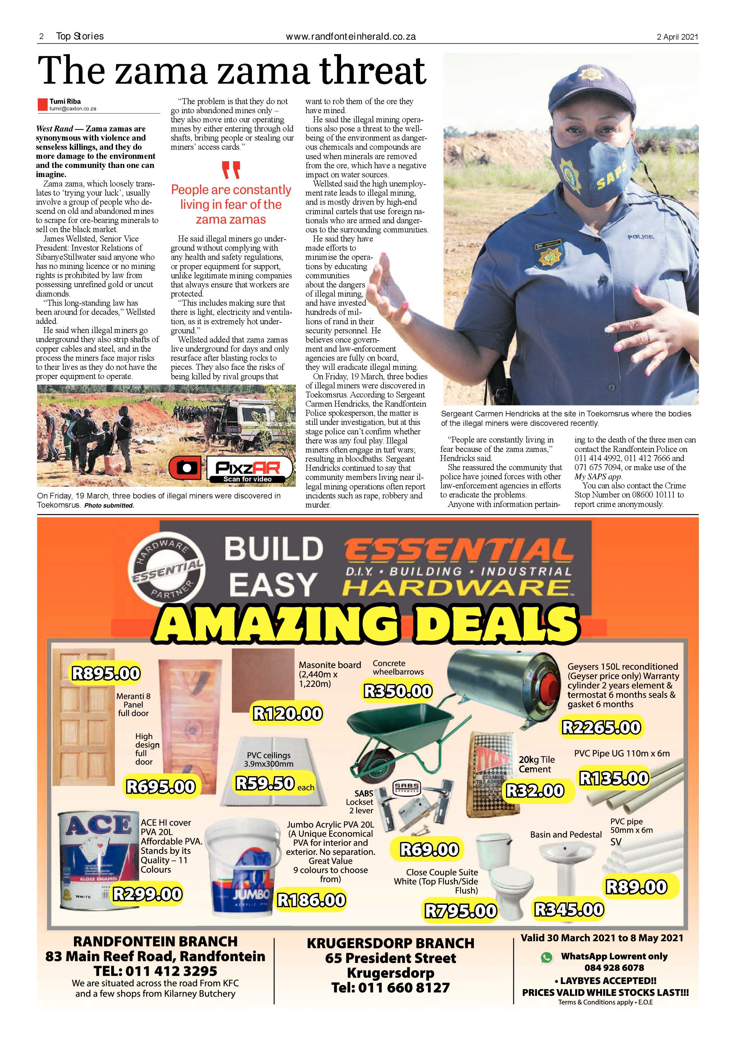 Randfontein Herald 2 April 2021 page 2