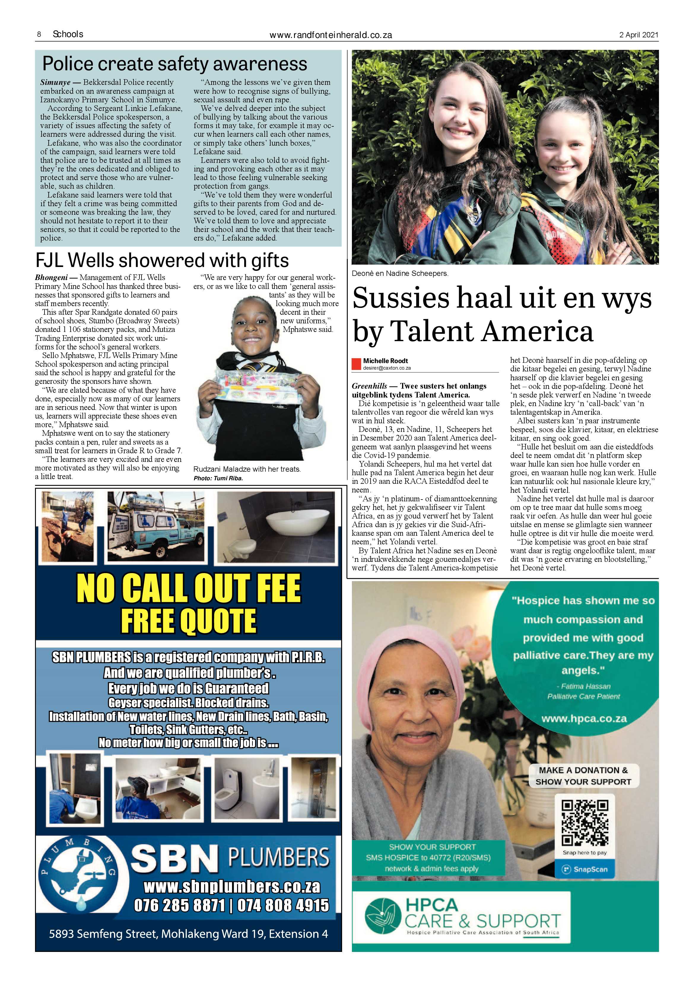 Randfontein Herald 2 April 2021 page 8