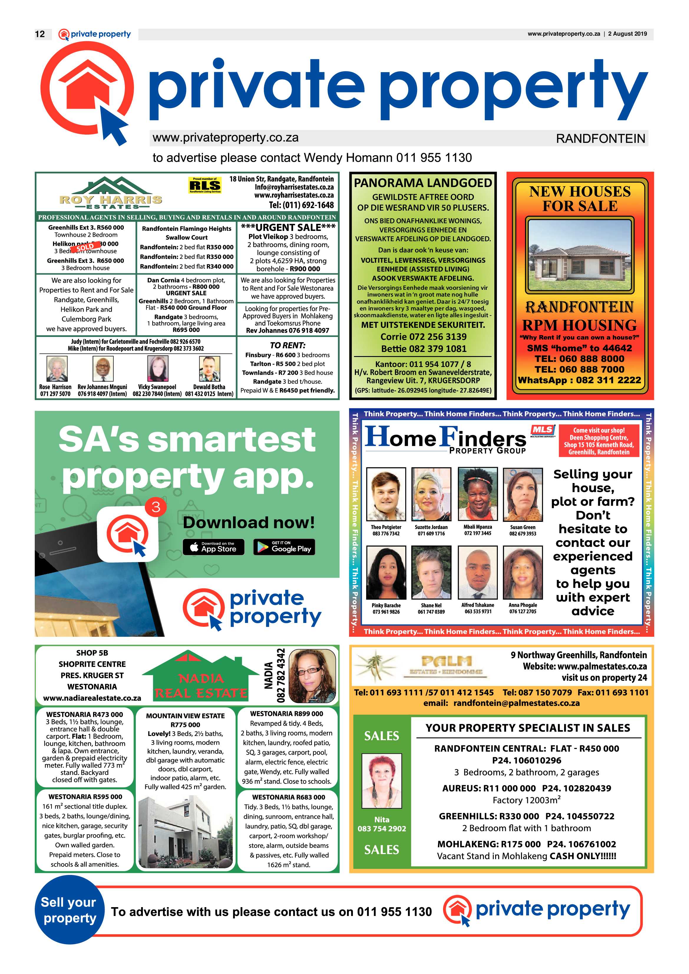 Randfontein Herald 2 August 2019 page 12