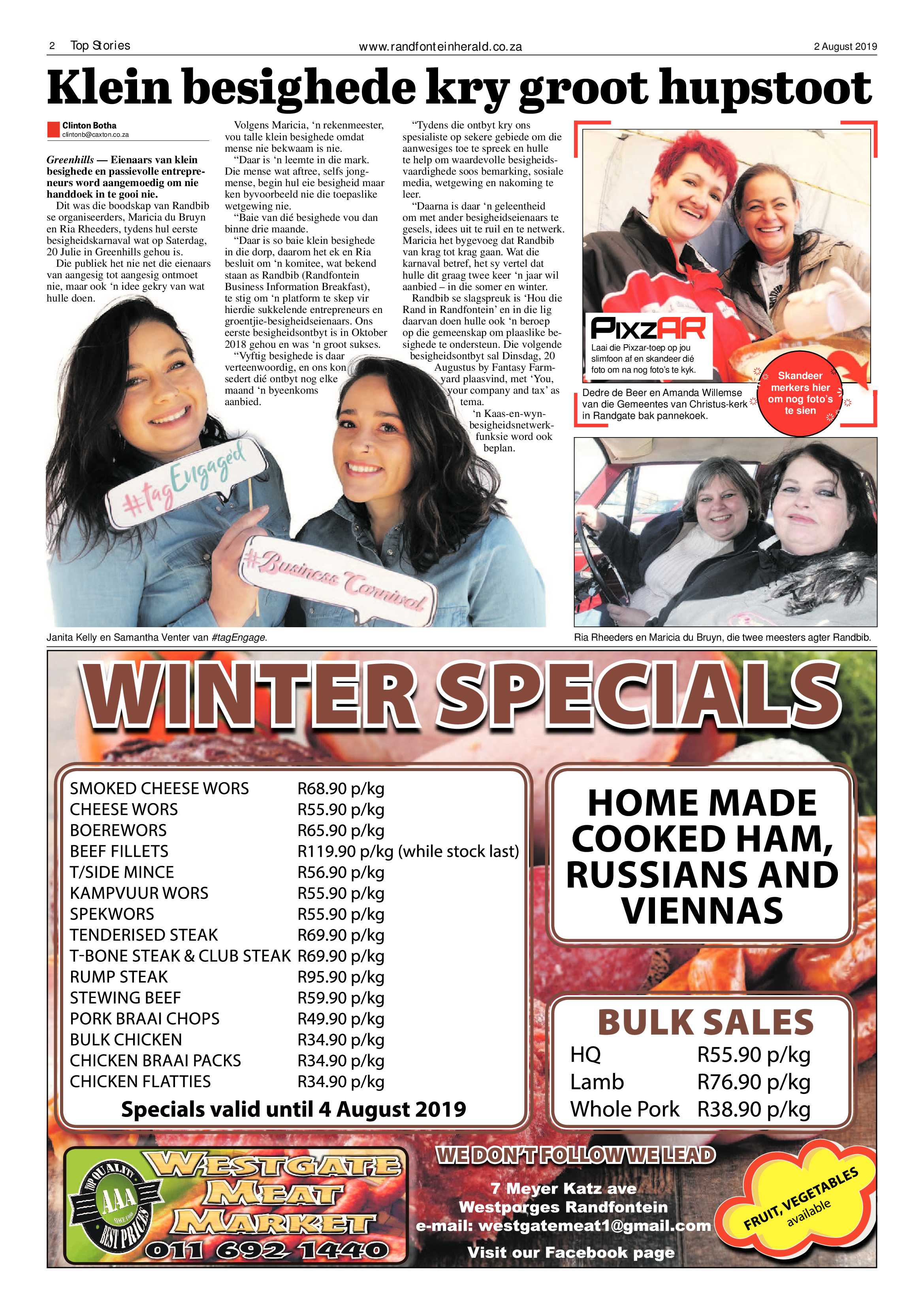 Randfontein Herald 2 August 2019 page 2