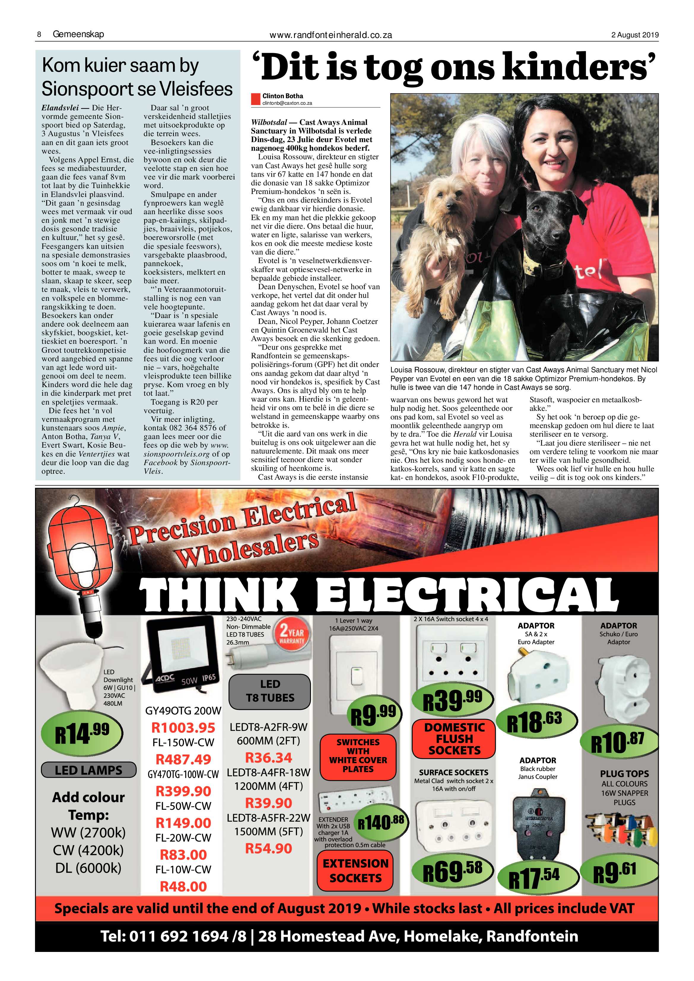 Randfontein Herald 2 August 2019 page 8