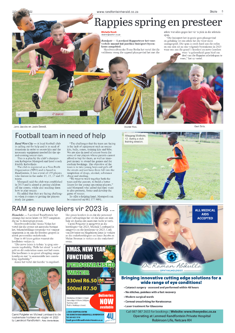 Randfontein Herald 2 December 2022 page 5