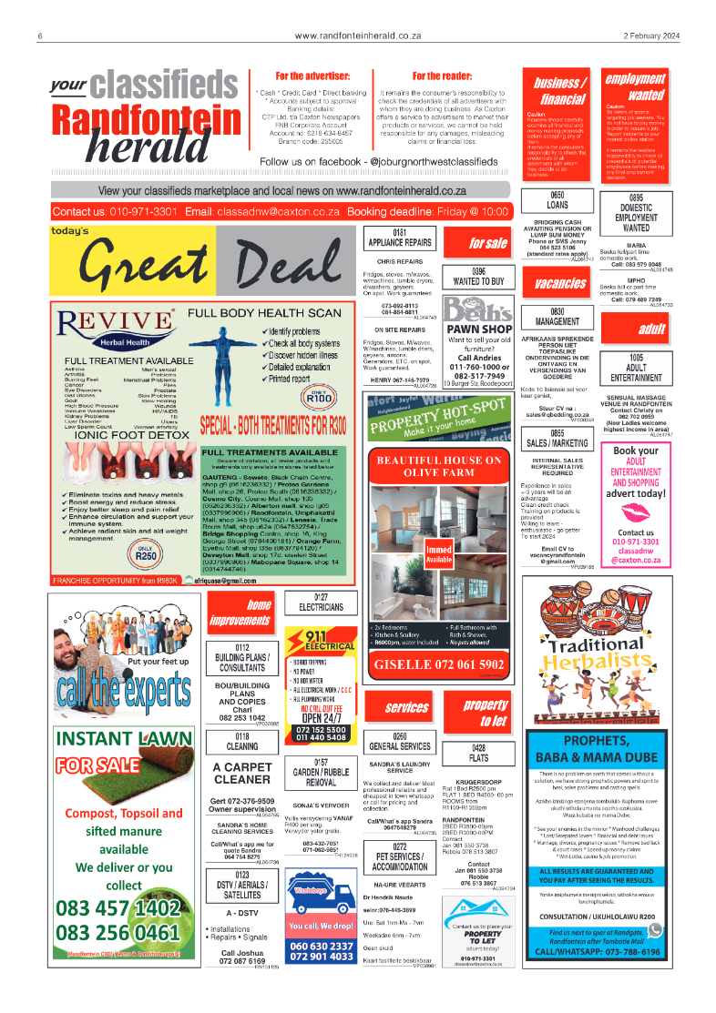 Randfontein Herald 2 February 2024 page 6
