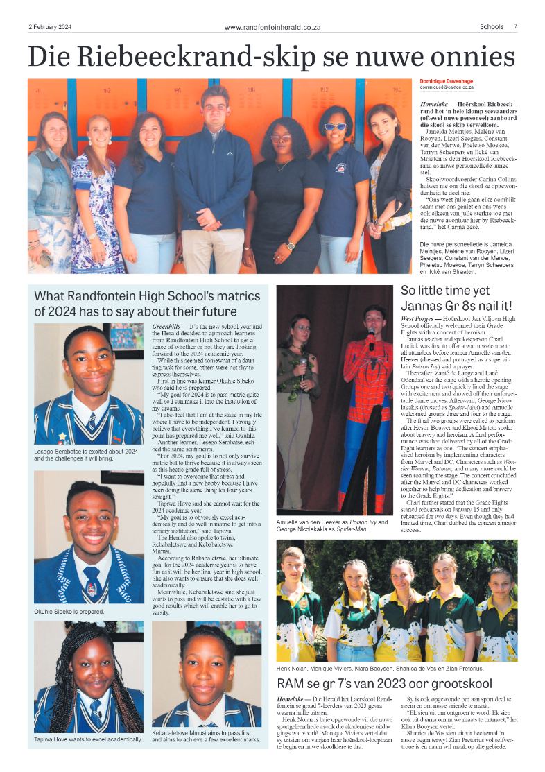 Randfontein Herald 2 February 2024 page 7