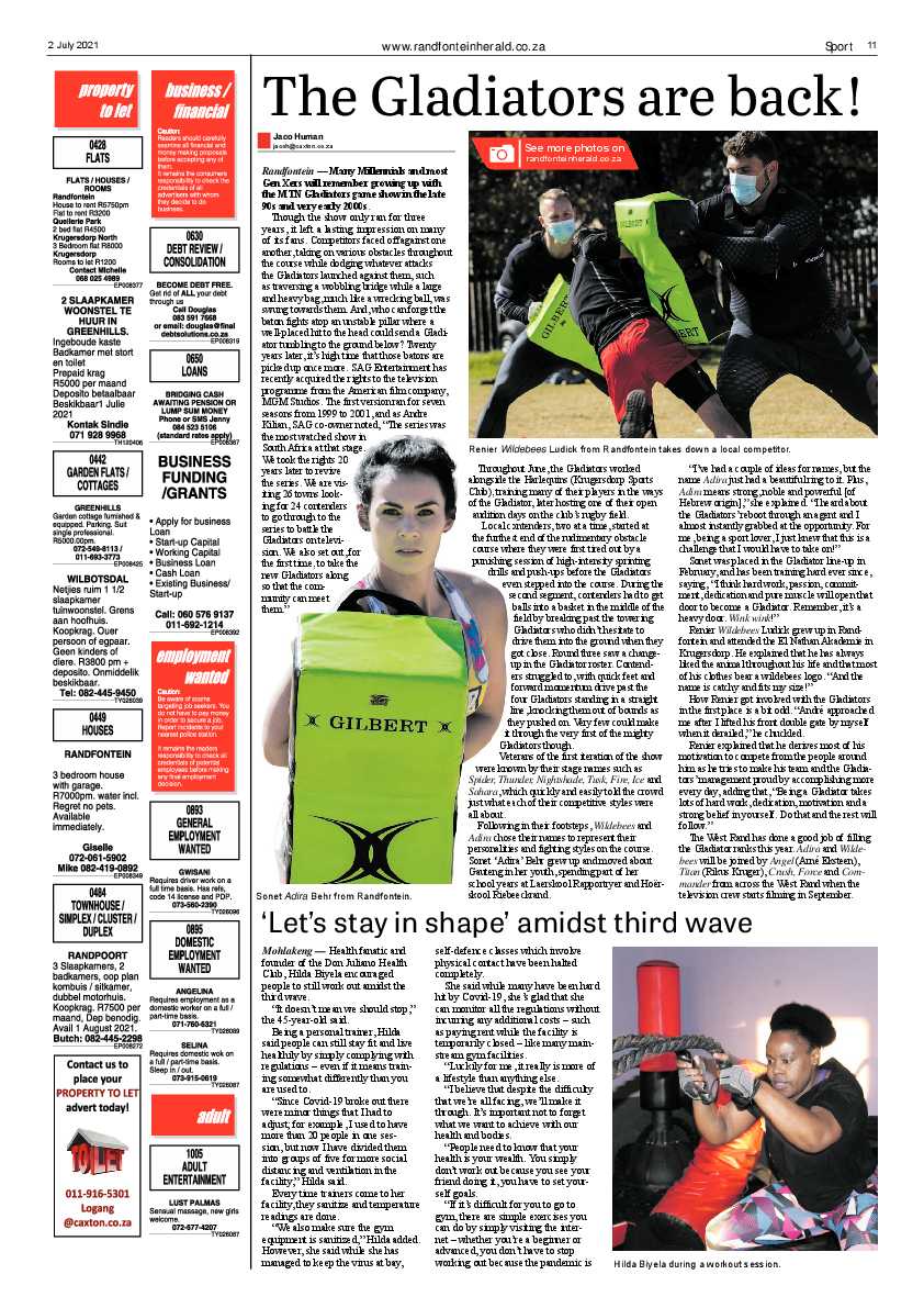 Randfontein Herald 2 July 2021 page 11