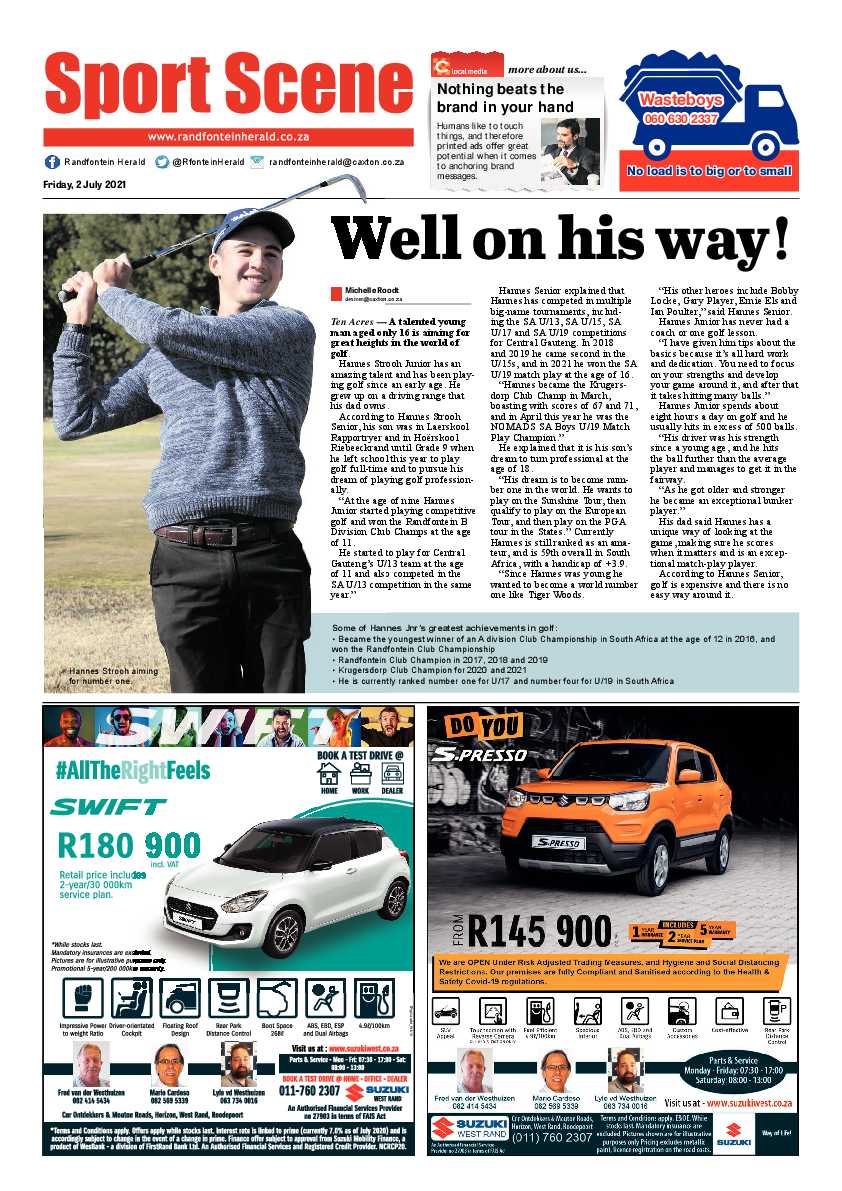Randfontein Herald 2 July 2021 page 12