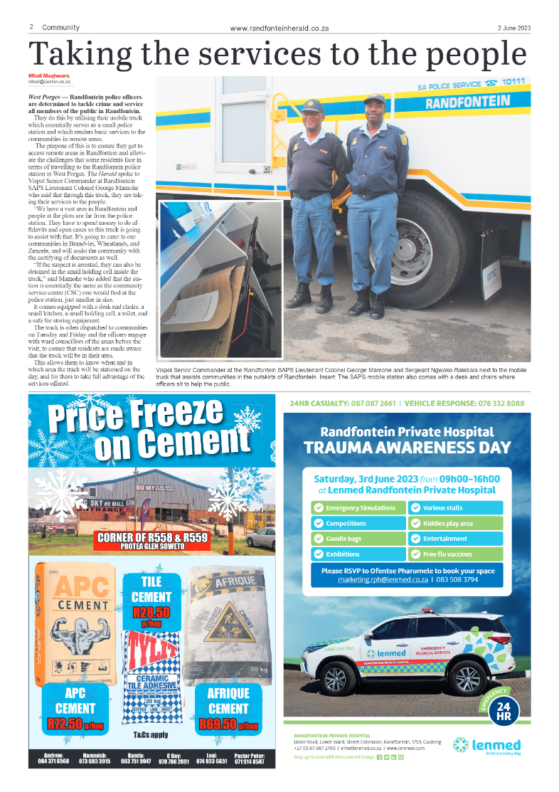 Randfontein Herald 2 June 2023 page 2