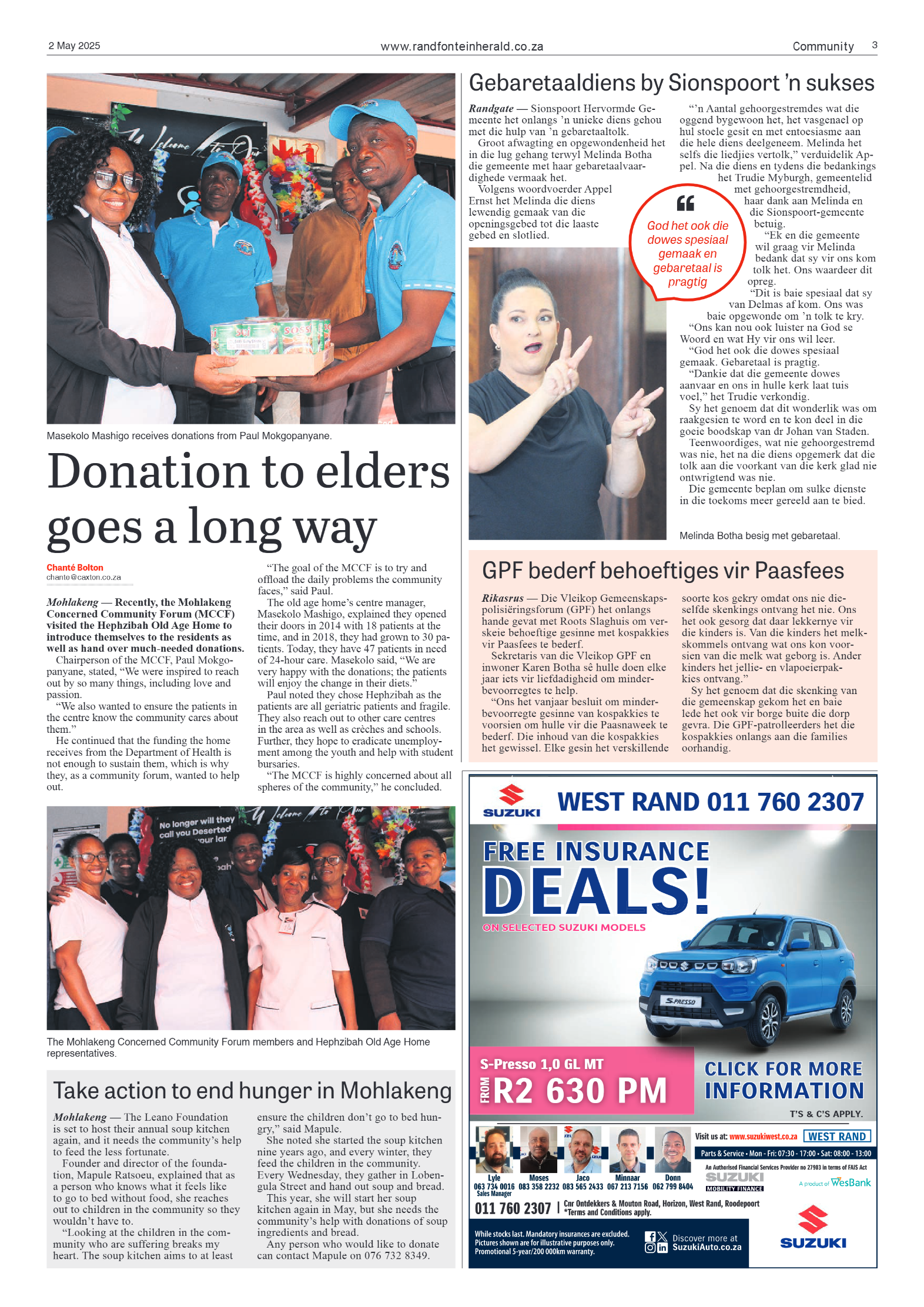 Randfontein Herald 2 May 2025 page 3