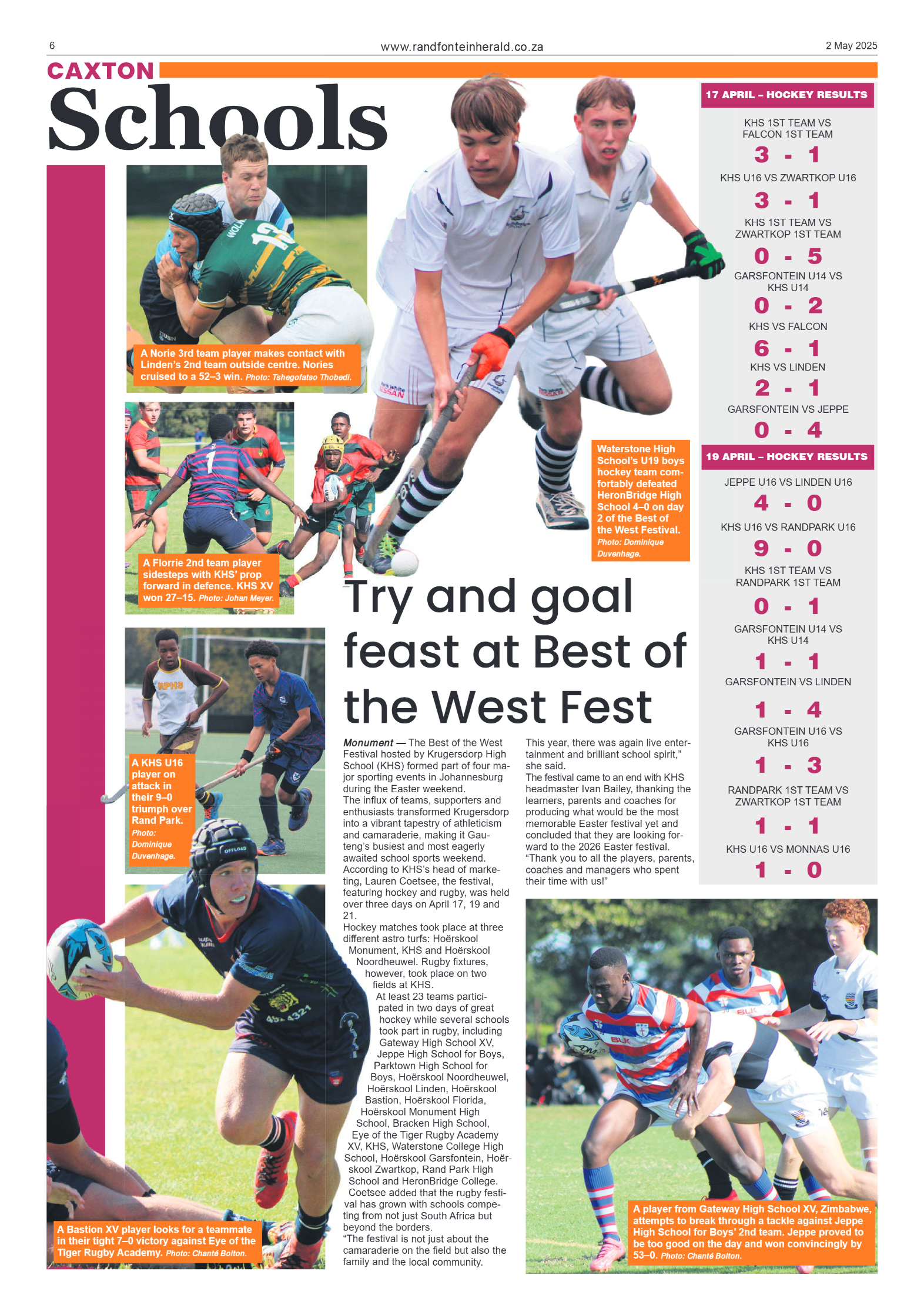 Randfontein Herald 2 May 2025 page 6