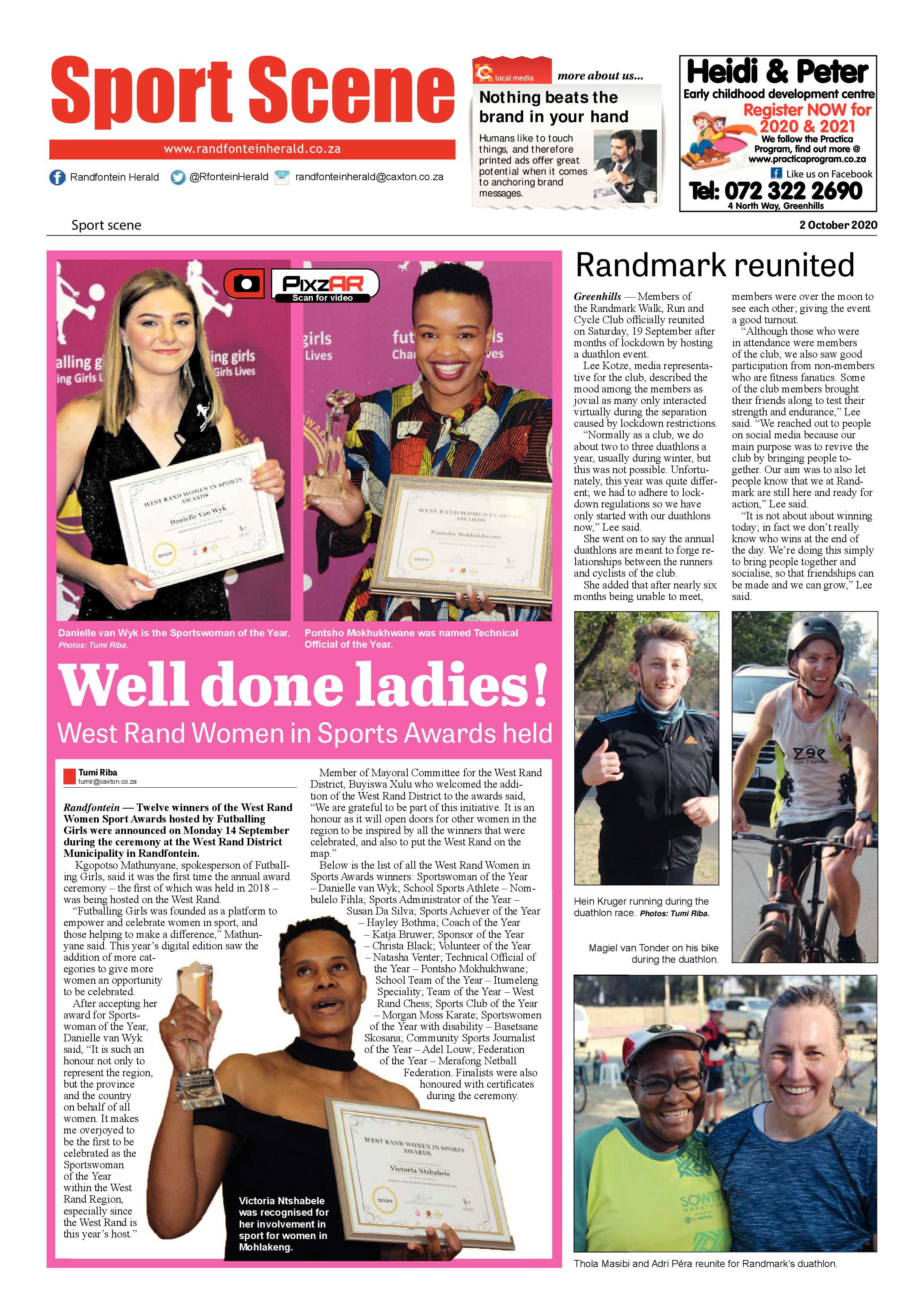 Randfontein Herald 2 October 2020 page 12