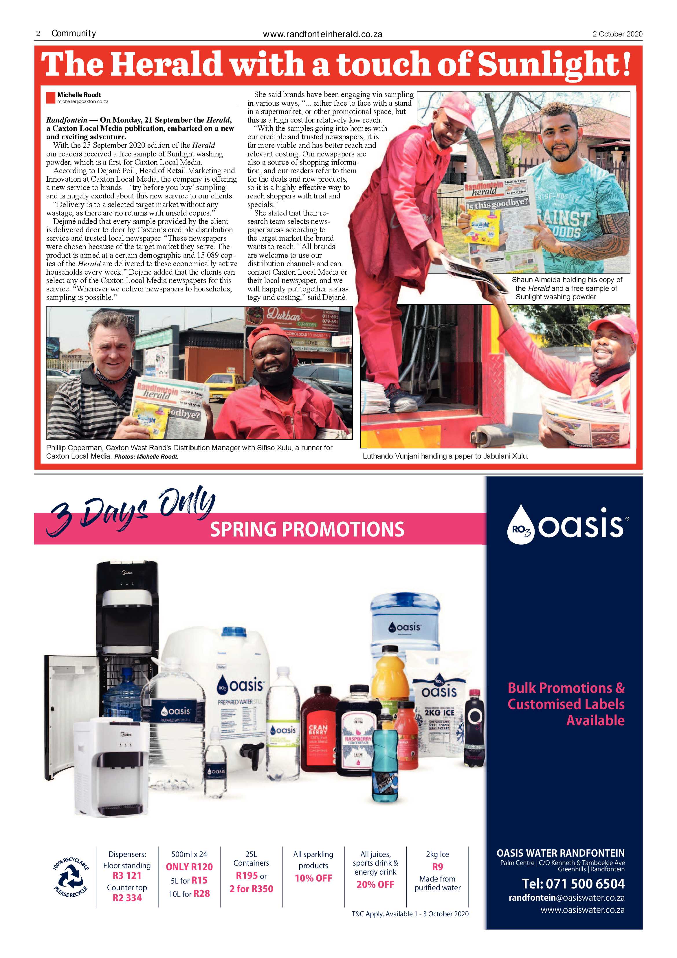 Randfontein Herald 2 October 2020 page 2
