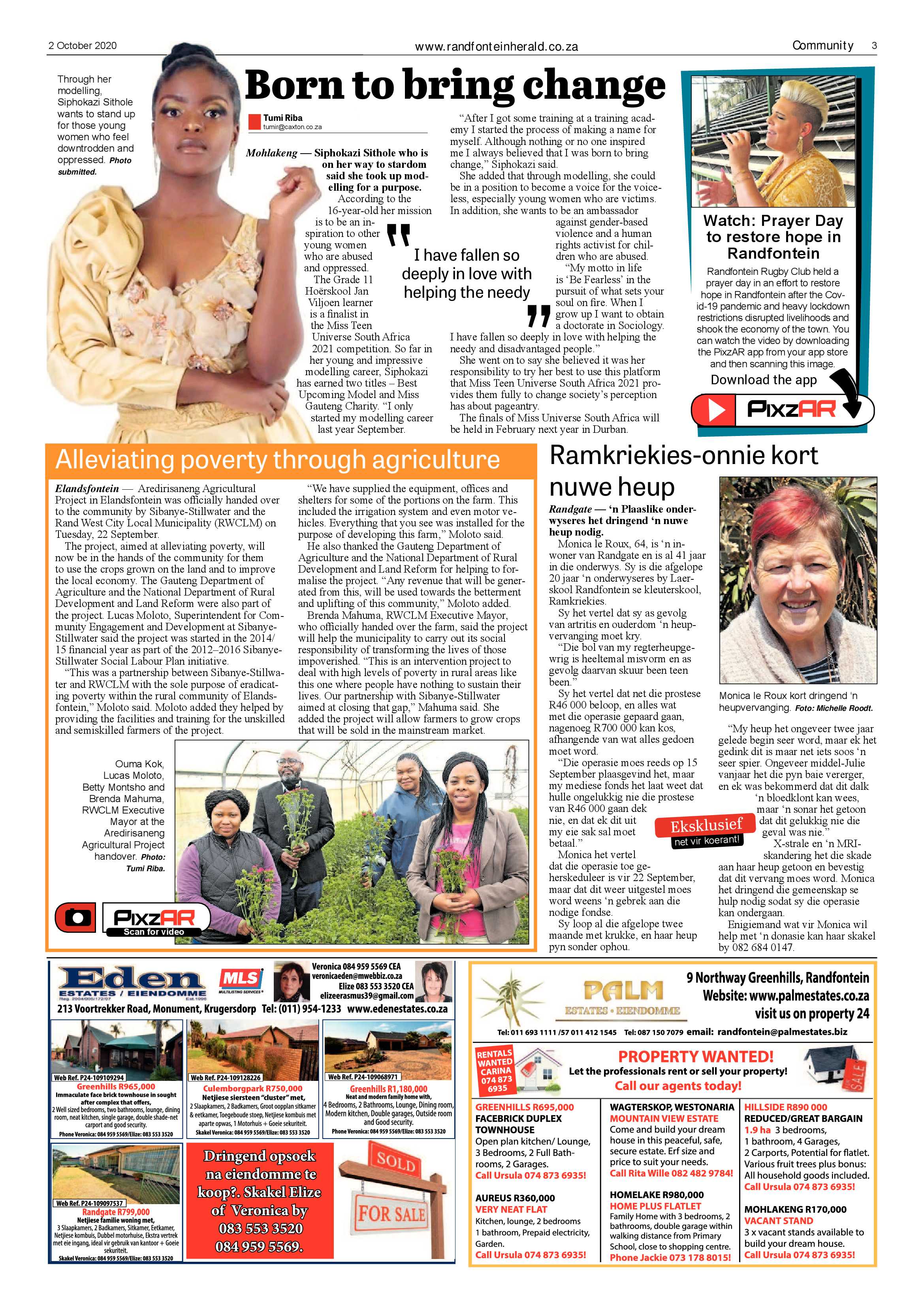 Randfontein Herald 2 October 2020 page 3