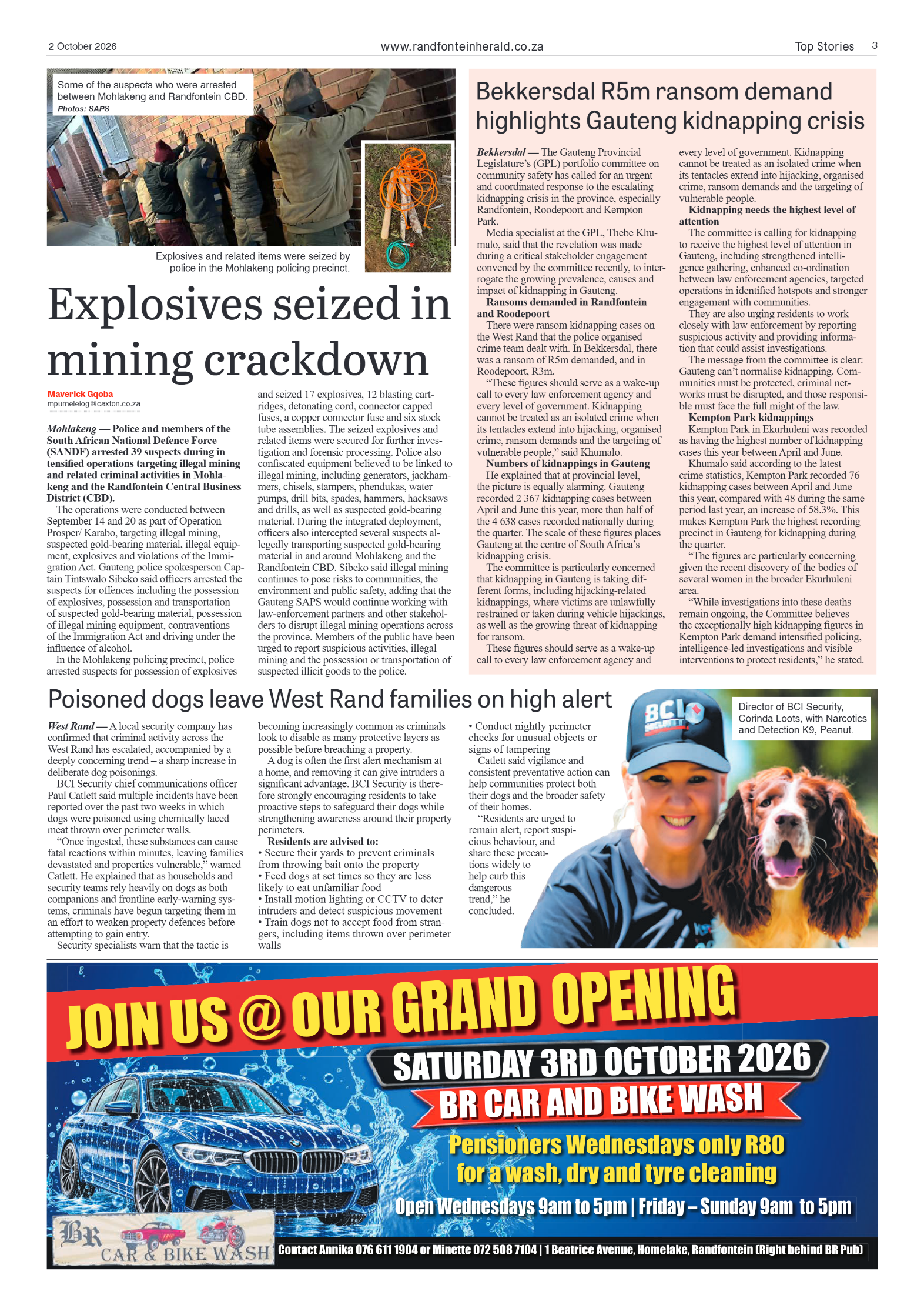 Randfontein Herald 2 October 2026 page 3