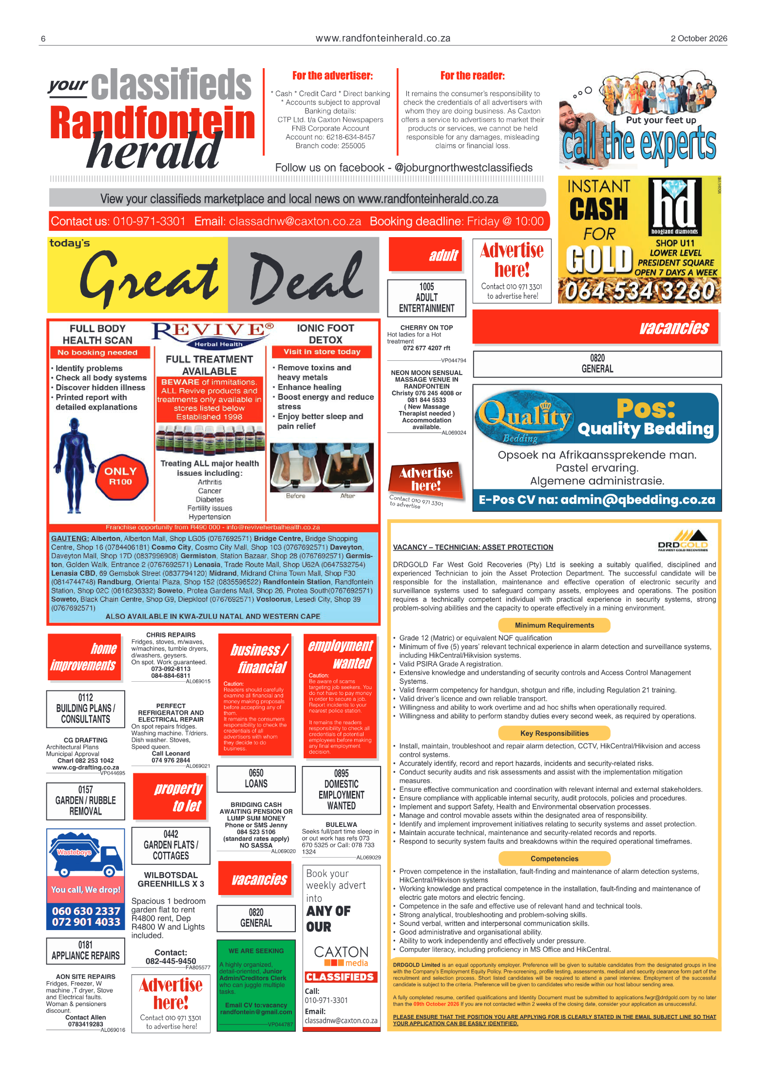 Randfontein Herald 2 October 2026 page 6