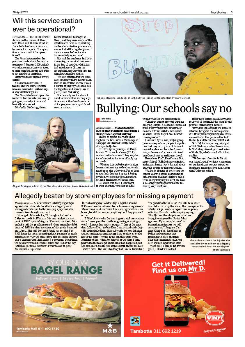 Randfontein Herald 30 April 2021 page 3