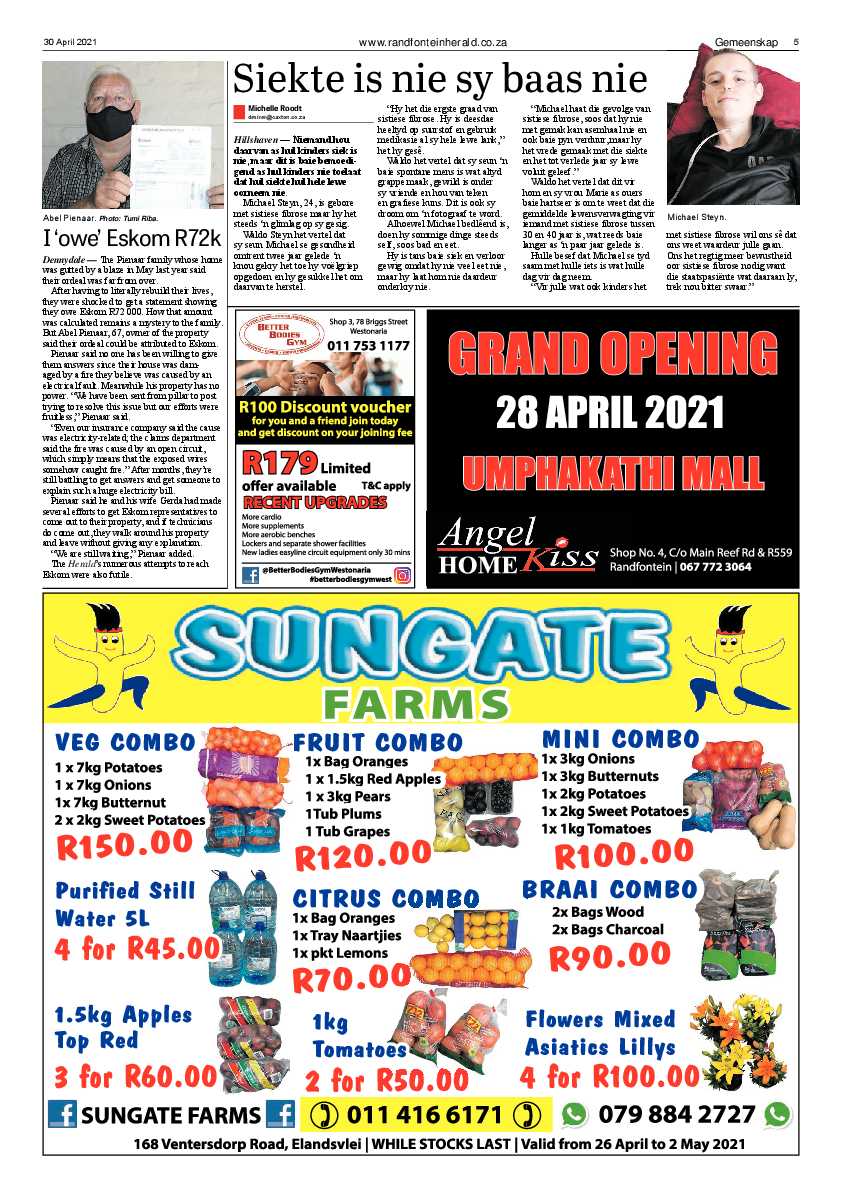 Randfontein Herald 30 April 2021 page 5