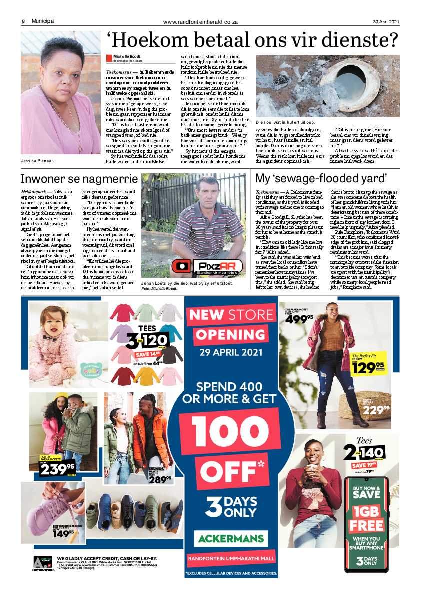Randfontein Herald 30 April 2021 page 8