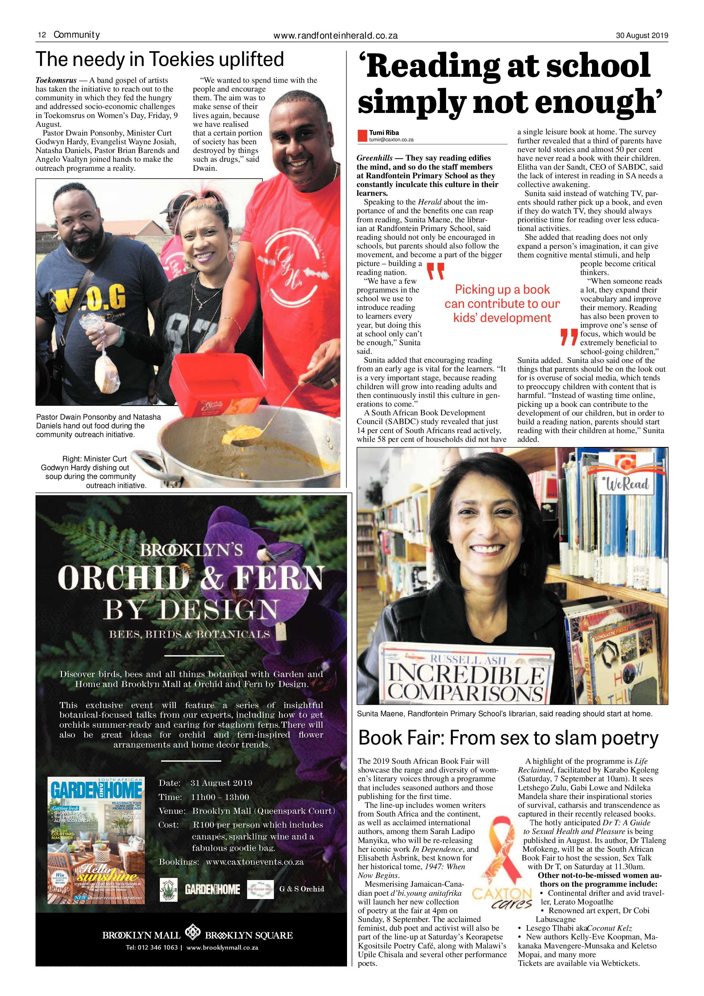 Randfontein Herald 30 August 2019 page 12