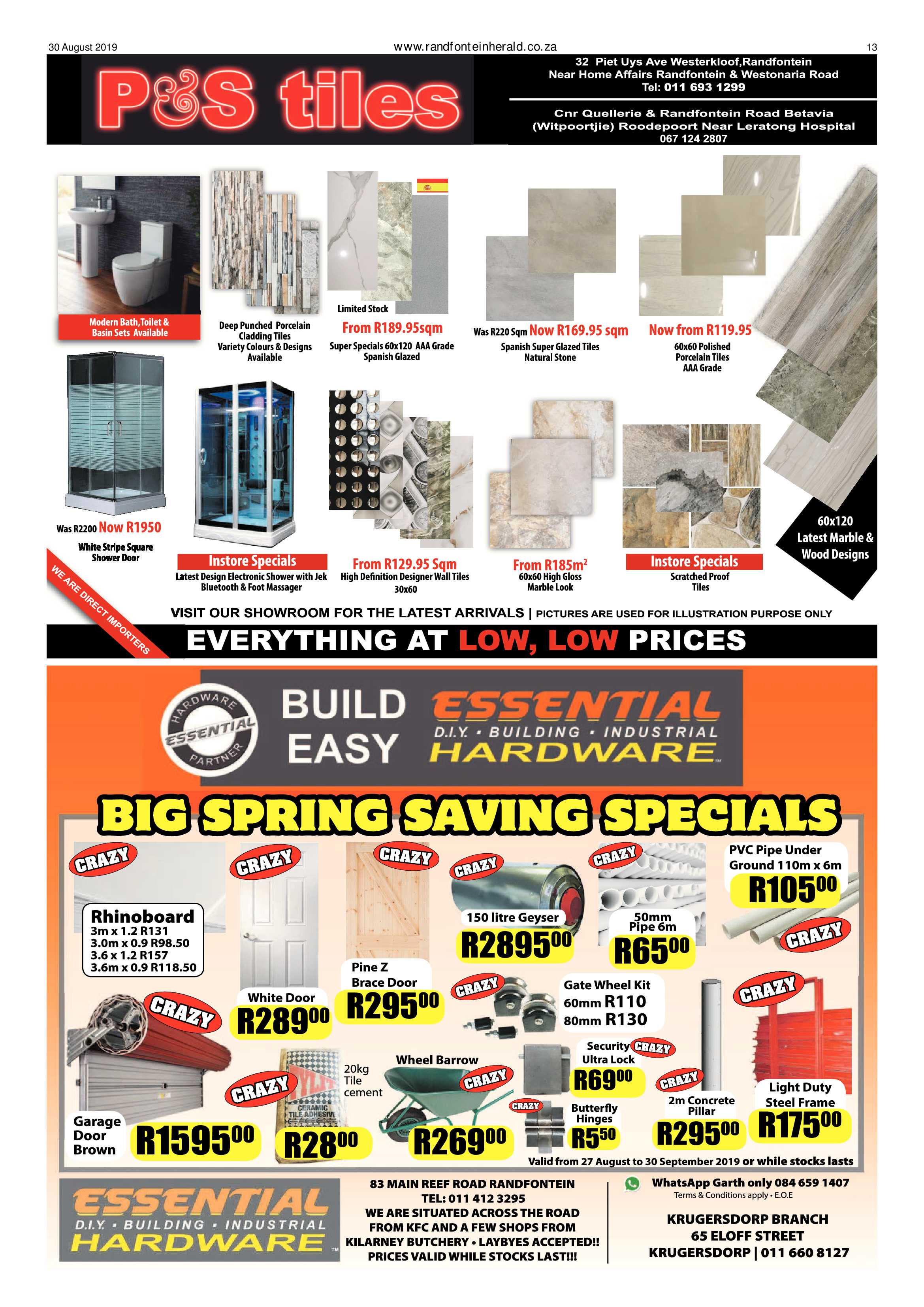 Randfontein Herald 30 August 2019 page 13