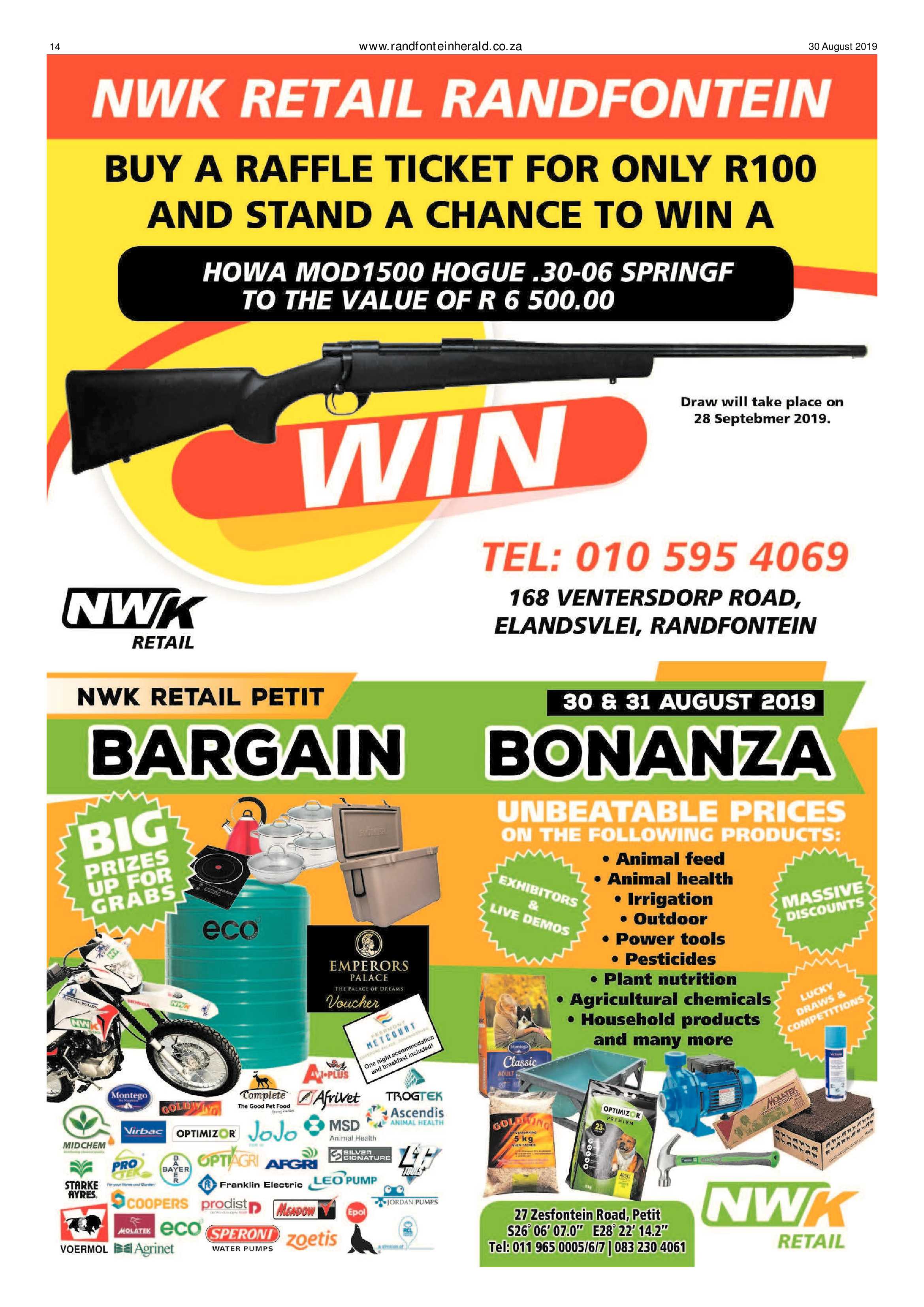 Randfontein Herald 30 August 2019 page 14