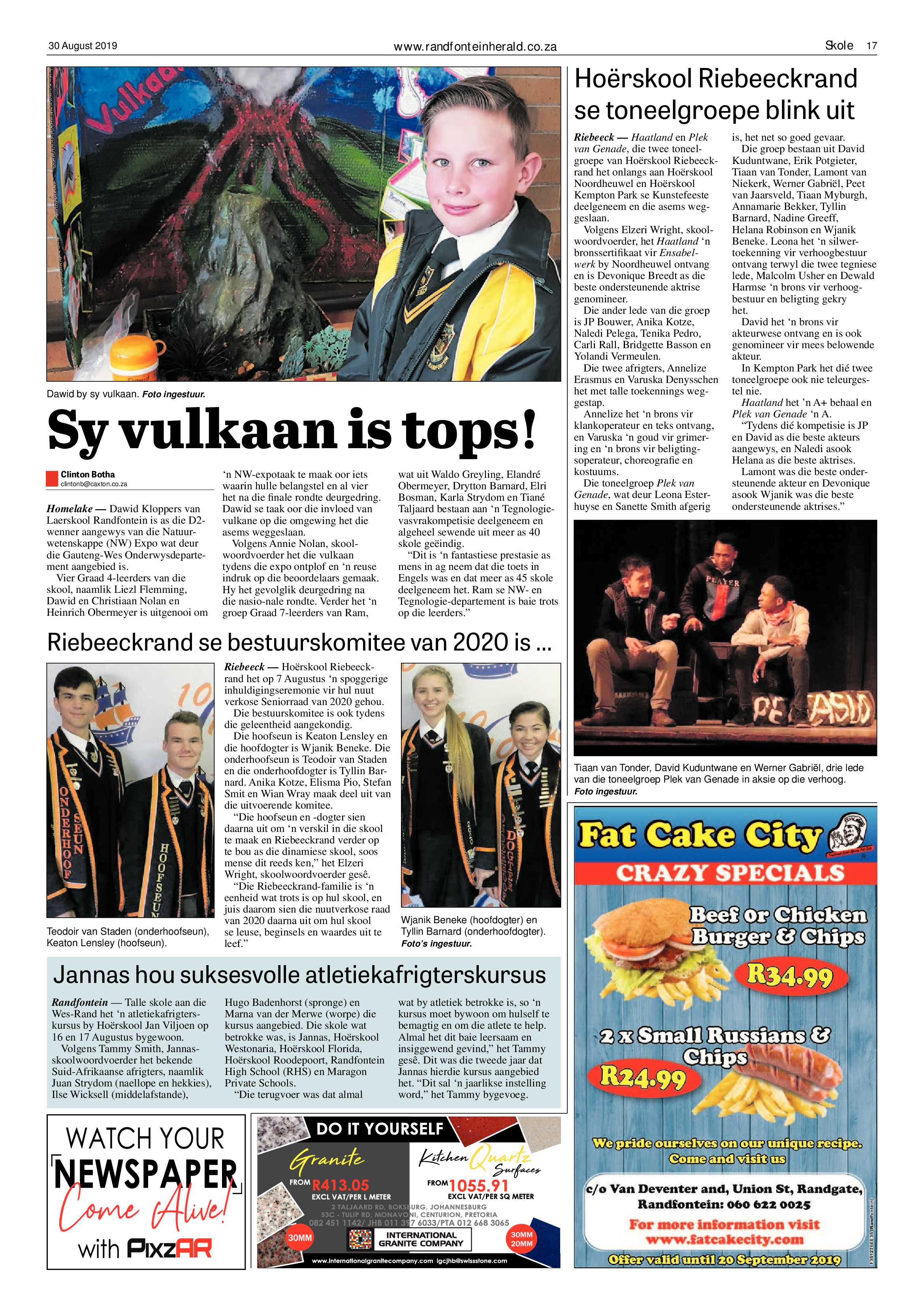 Randfontein Herald 30 August 2019 page 17