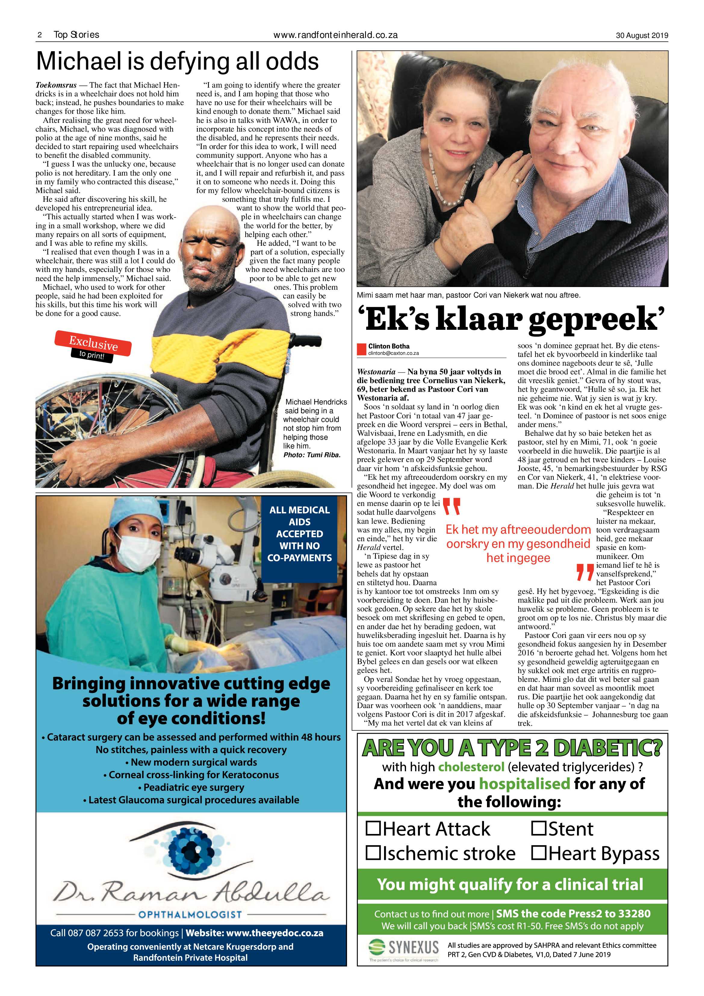 Randfontein Herald 30 August 2019 page 2