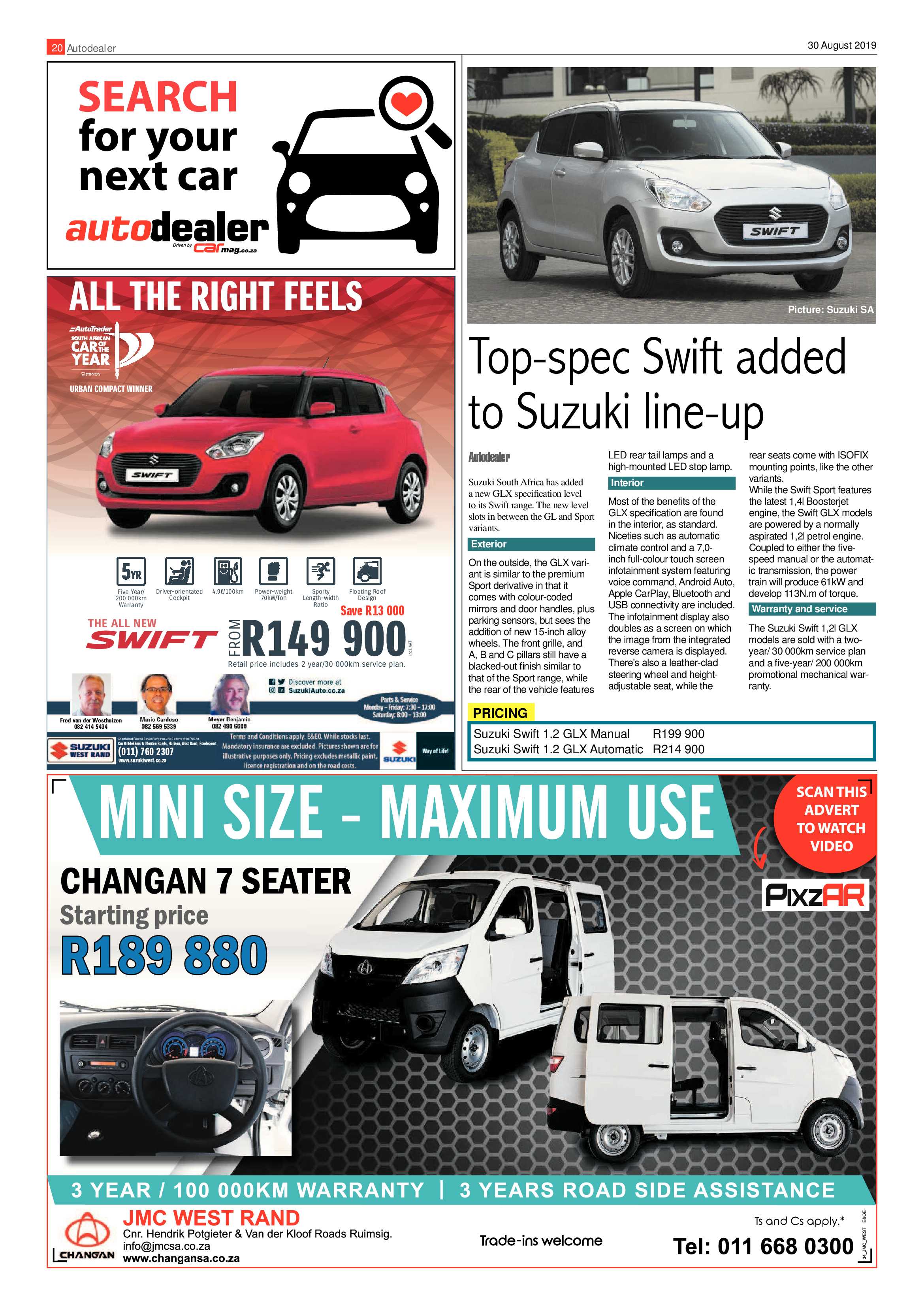 Randfontein Herald 30 August 2019 page 20