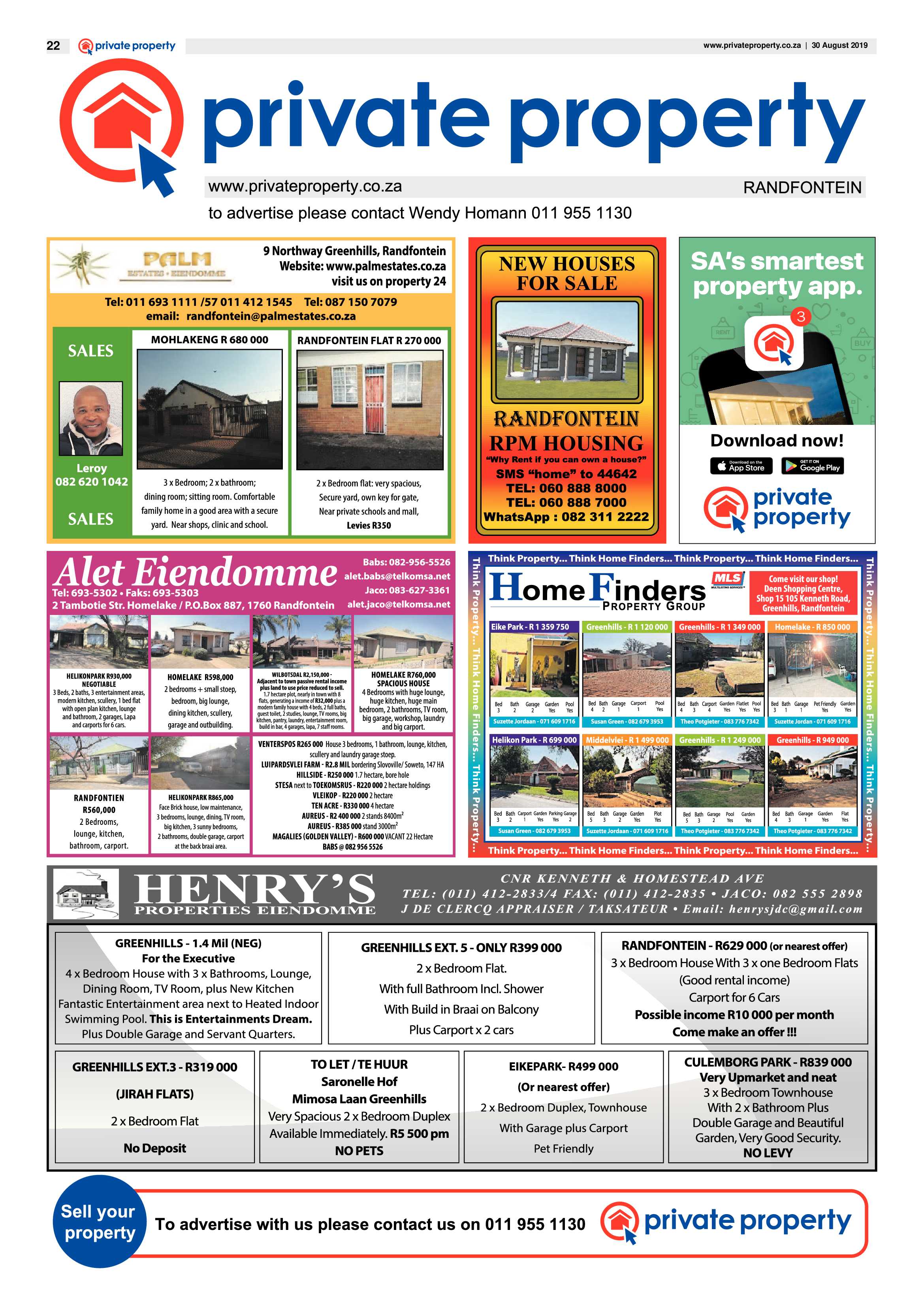 Randfontein Herald 30 August 2019 page 22