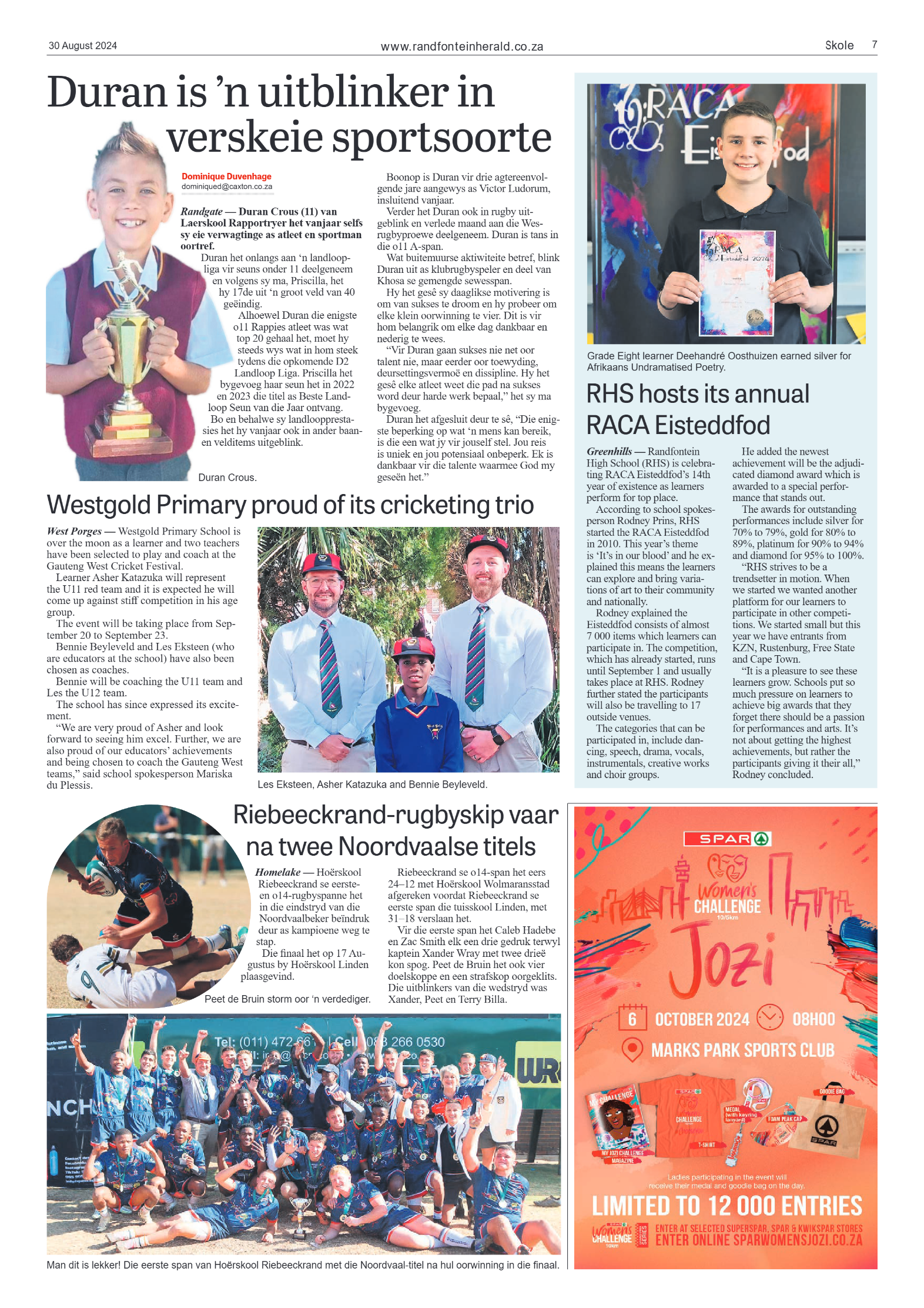 Randfontein Herald 30 August 2024 page 7