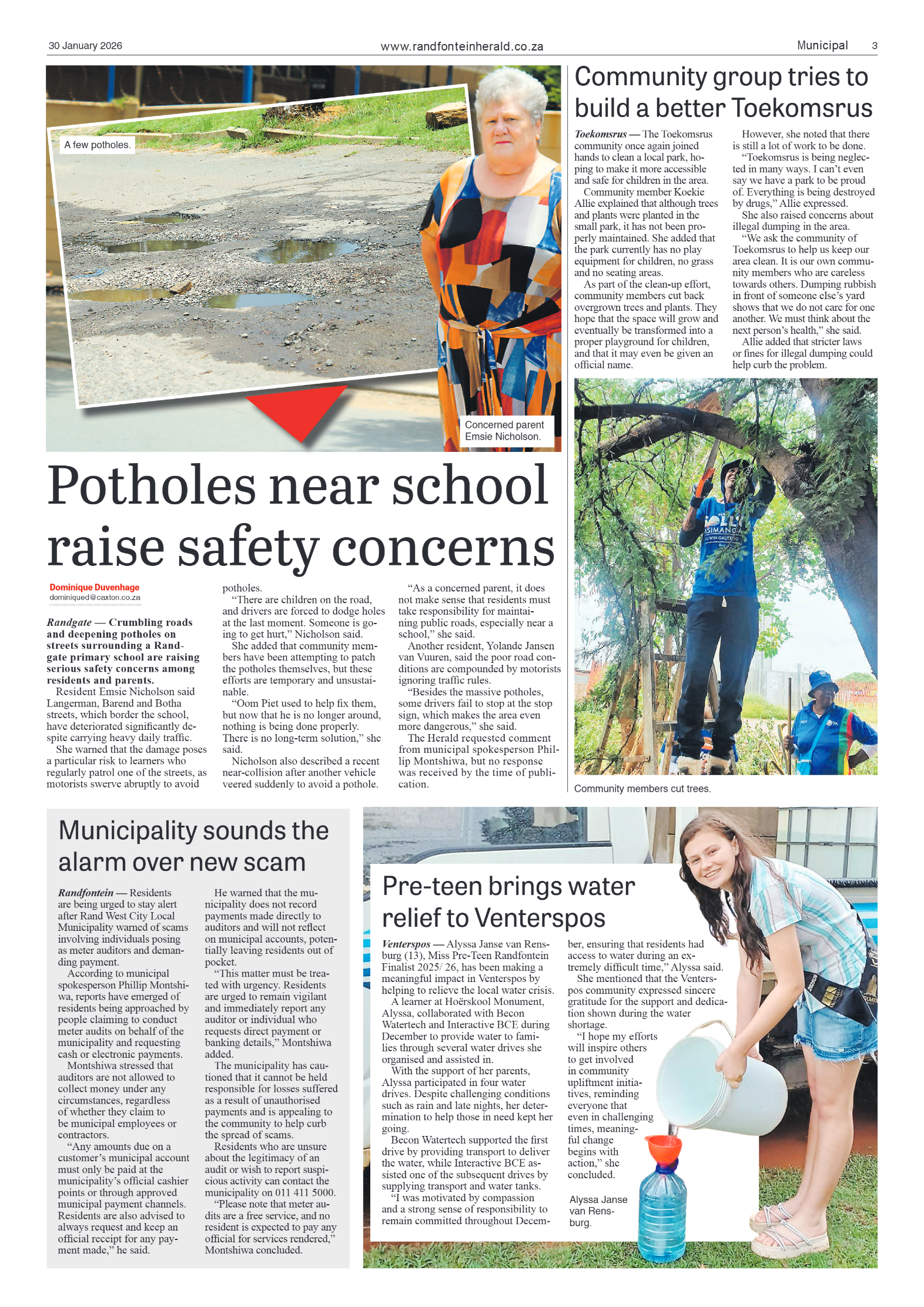 Randfontein Herald 30 Janaury 2026 page 3