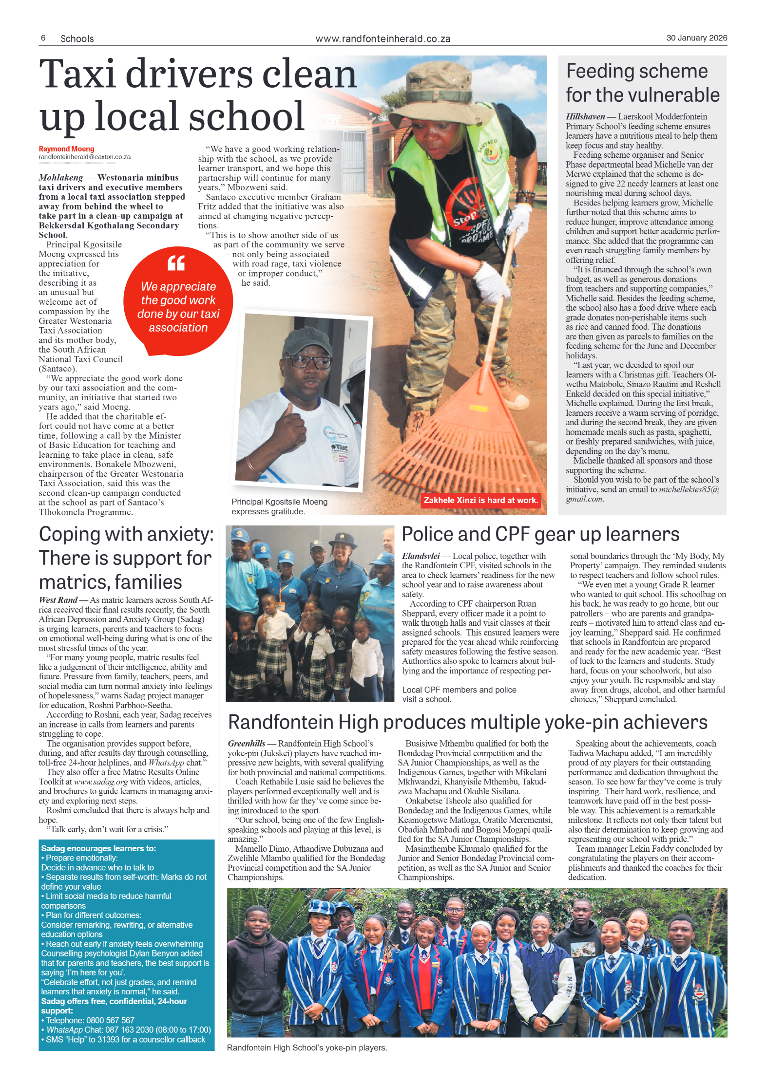 Randfontein Herald 30 Janaury 2026 page 6