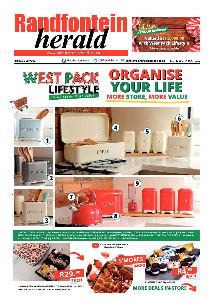 Randfontein Herald 30 July 2021 page 13