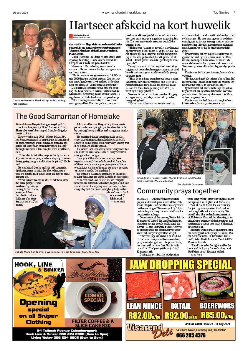 Randfontein Herald 30 July 2021 page 3