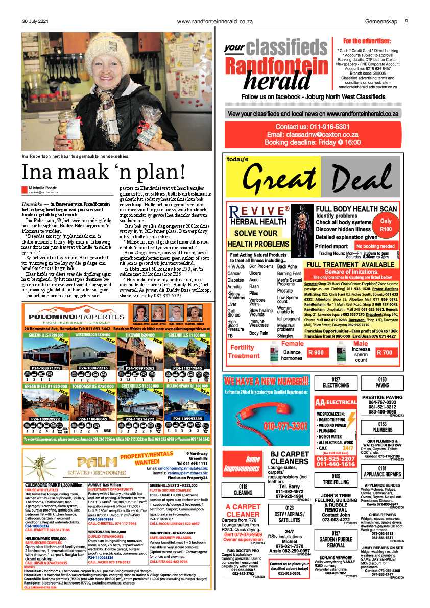 Randfontein Herald 30 July 2021 page 9
