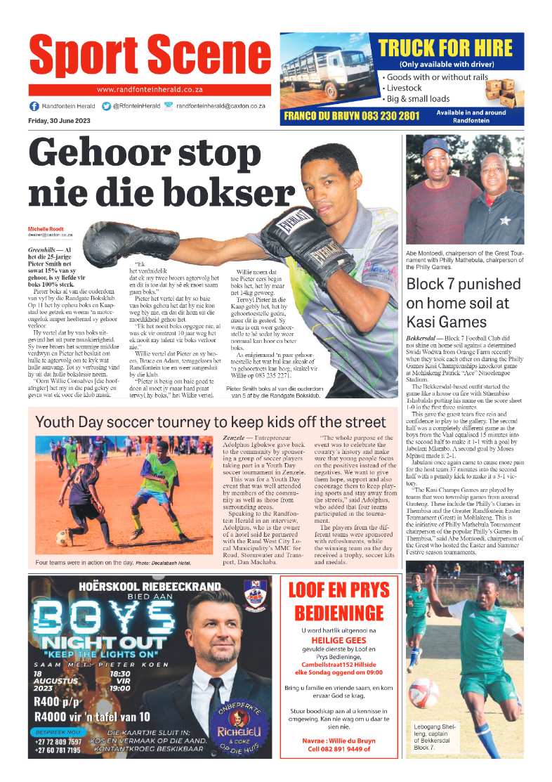 Randfontein Herald 30 June 2023 page 8