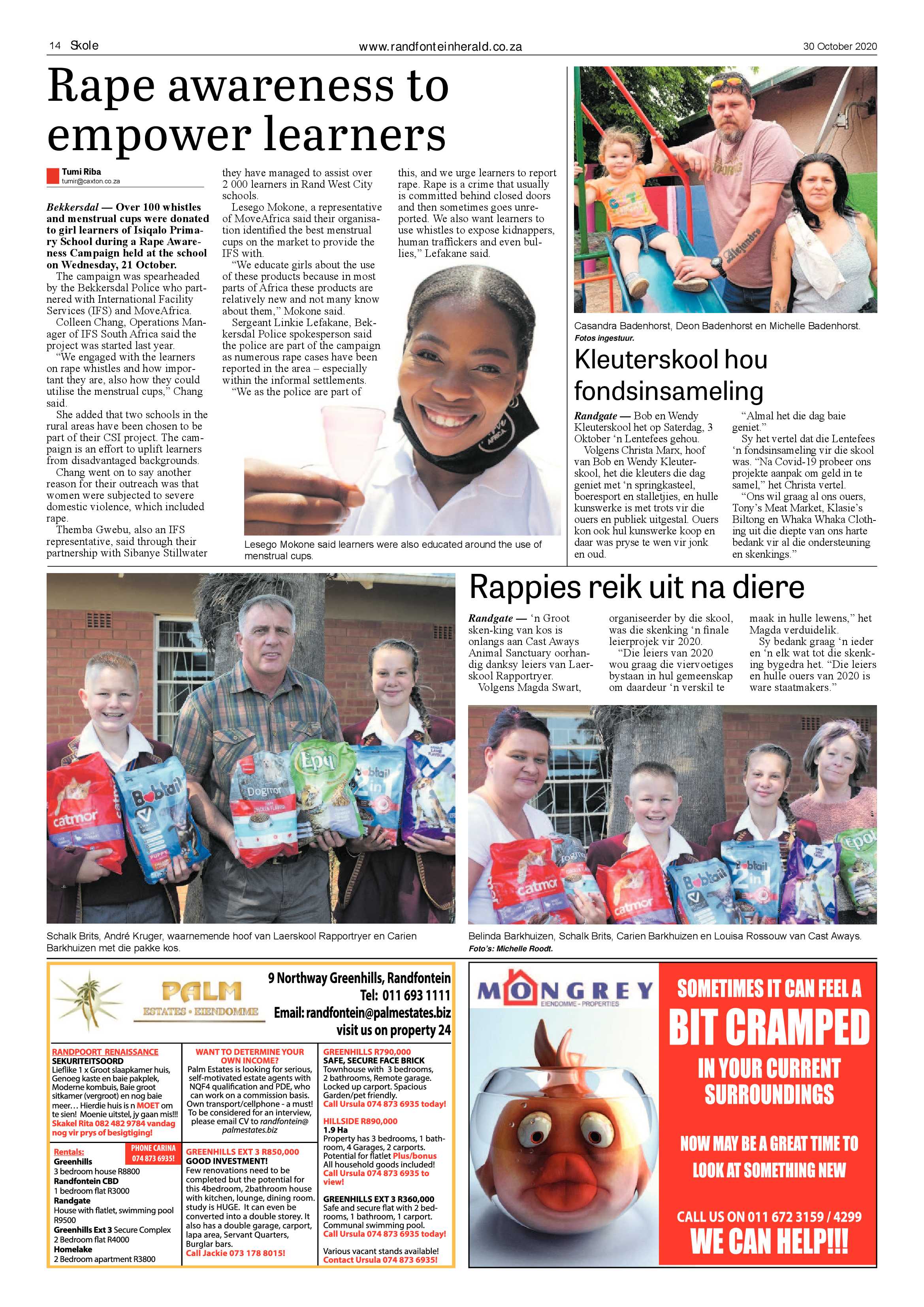 Randfontein Herald 30 October 2020 page 14