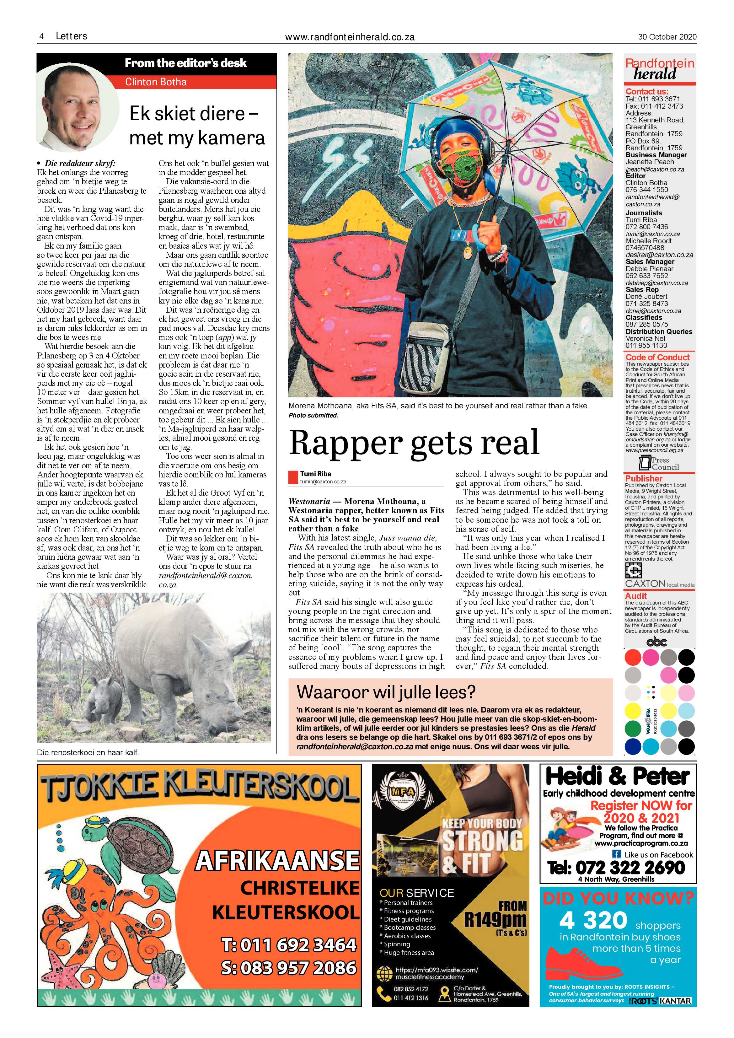 Randfontein Herald 30 October 2020 page 4