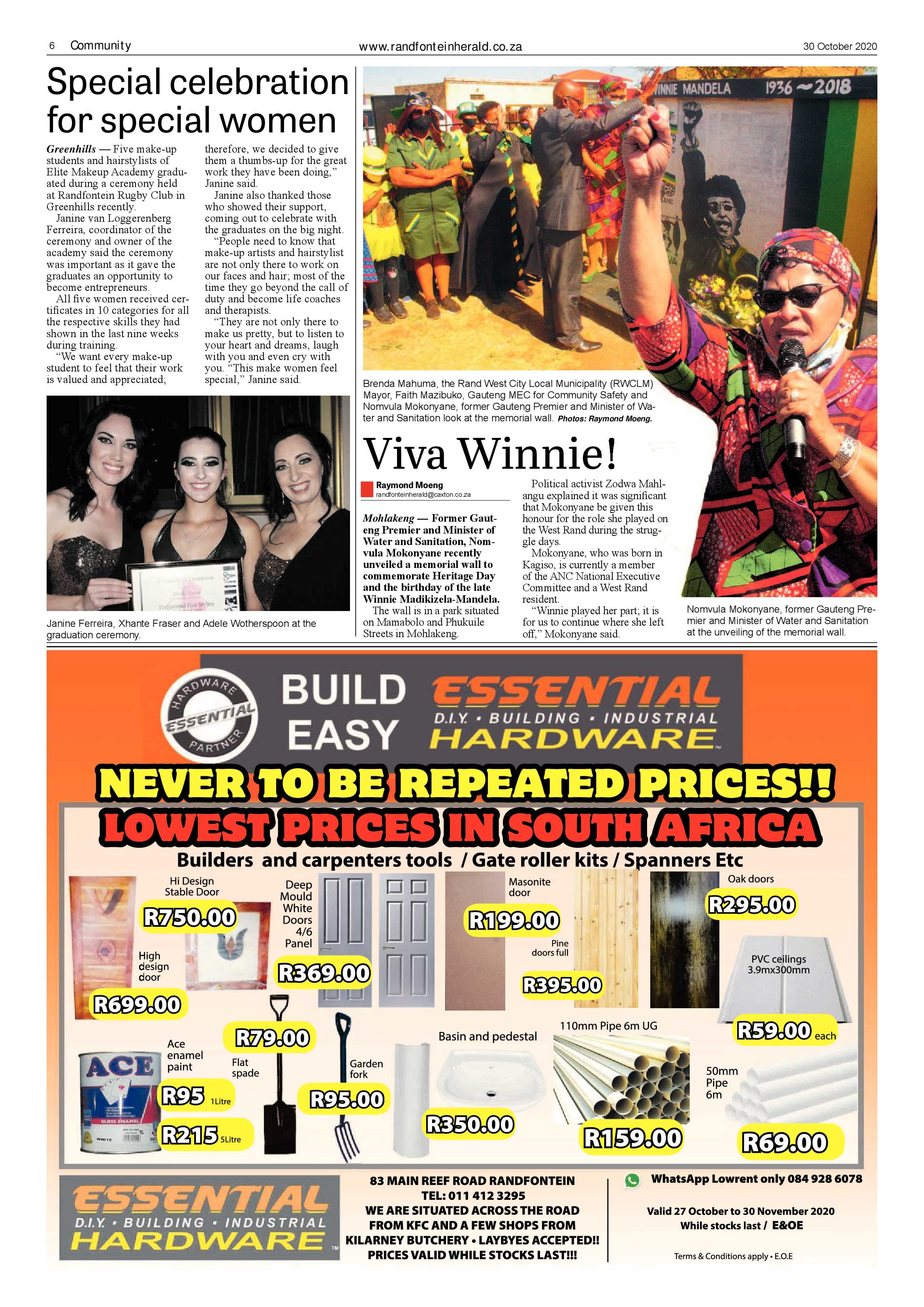 Randfontein Herald 30 October 2020 page 6
