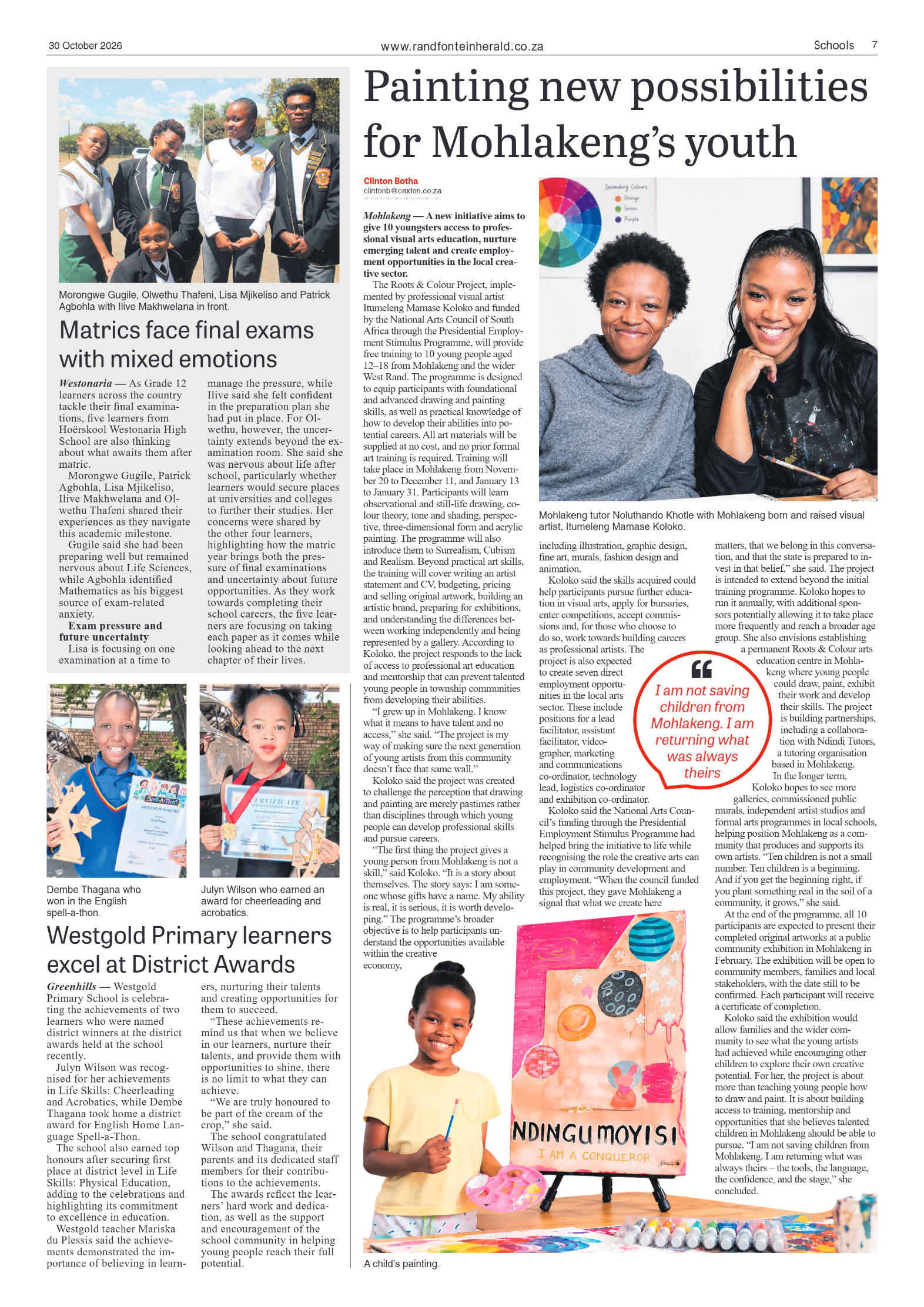 Randfontein Herald 30 October 2026 page 7