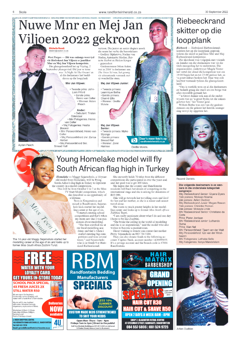Randfontein Herald 30 September 2022 page 6